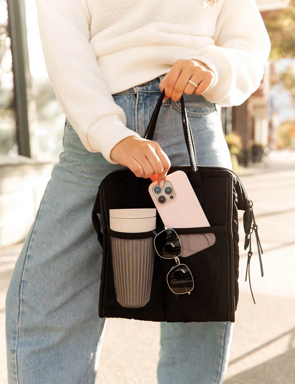 the LUNCH BAG quilted black