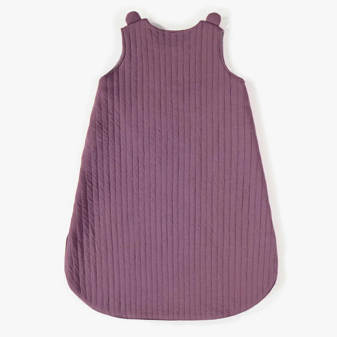 The Quilted Organic Muslin Sleep Sack - Plum