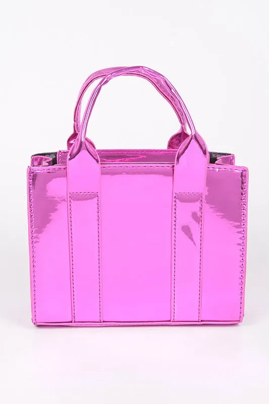 The Tote Bag in Metallic Mirror Design