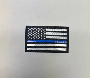 Thin Blue Line Reflective Patch