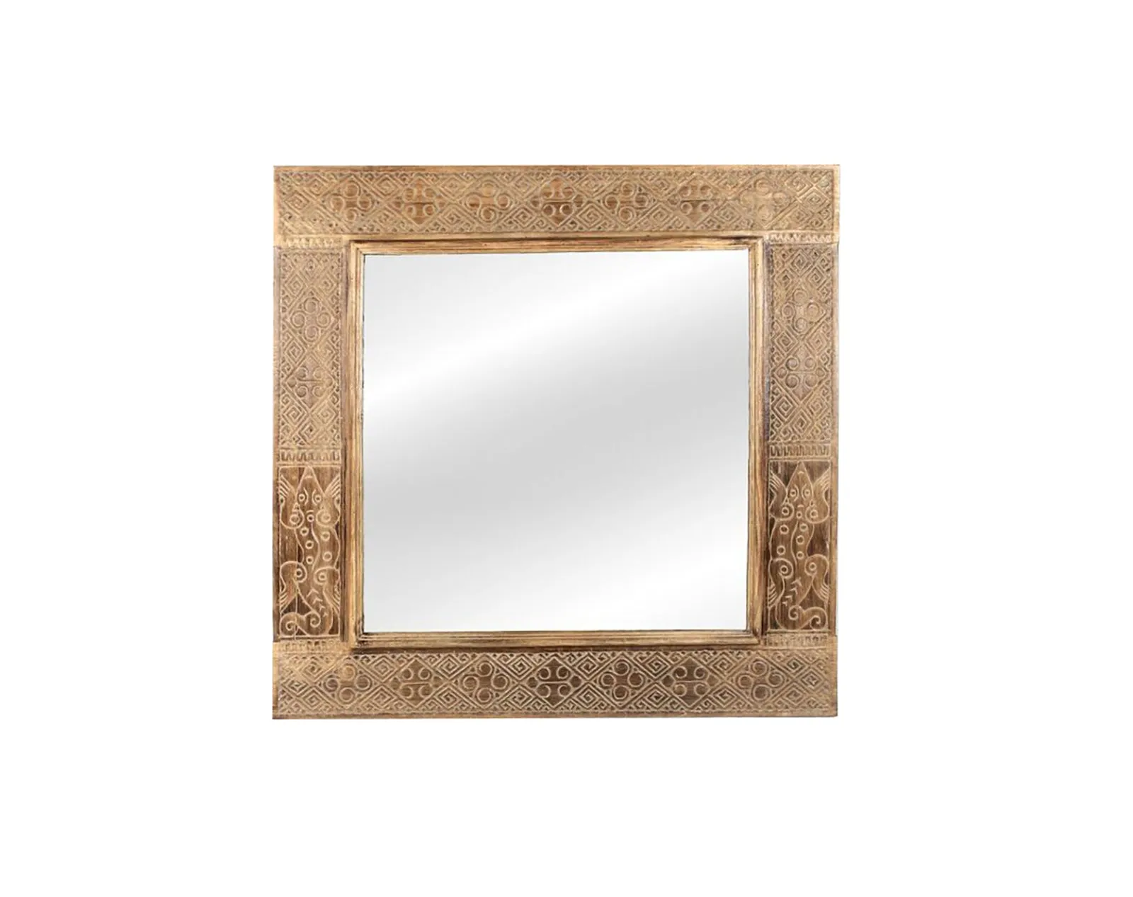Timor Carved Mirror - Square