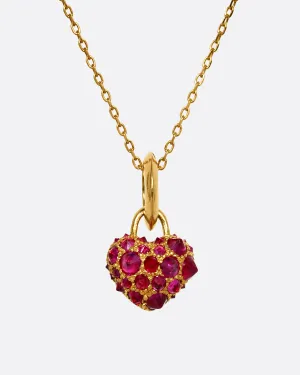 Tough Love Ruby Heart Pendant
