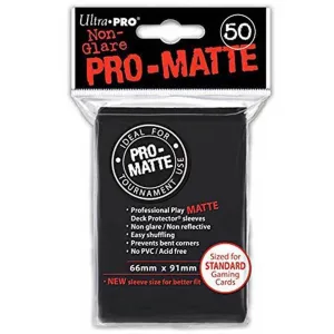 ULTRA PRO Pro Matte Non-Glare Black Standard 50ct 66 x 91