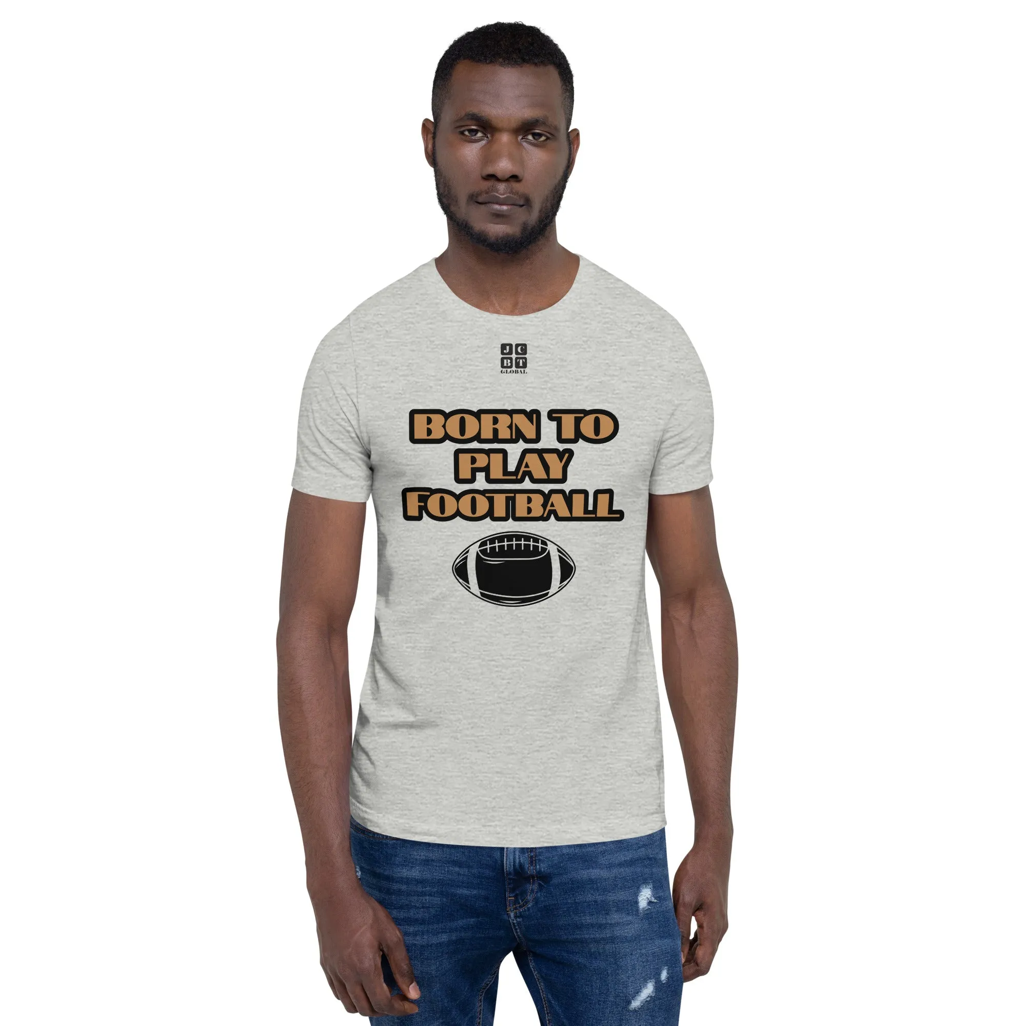 Unisex t-shirt "10101-0011 Born To Play Football (Black Logo)"