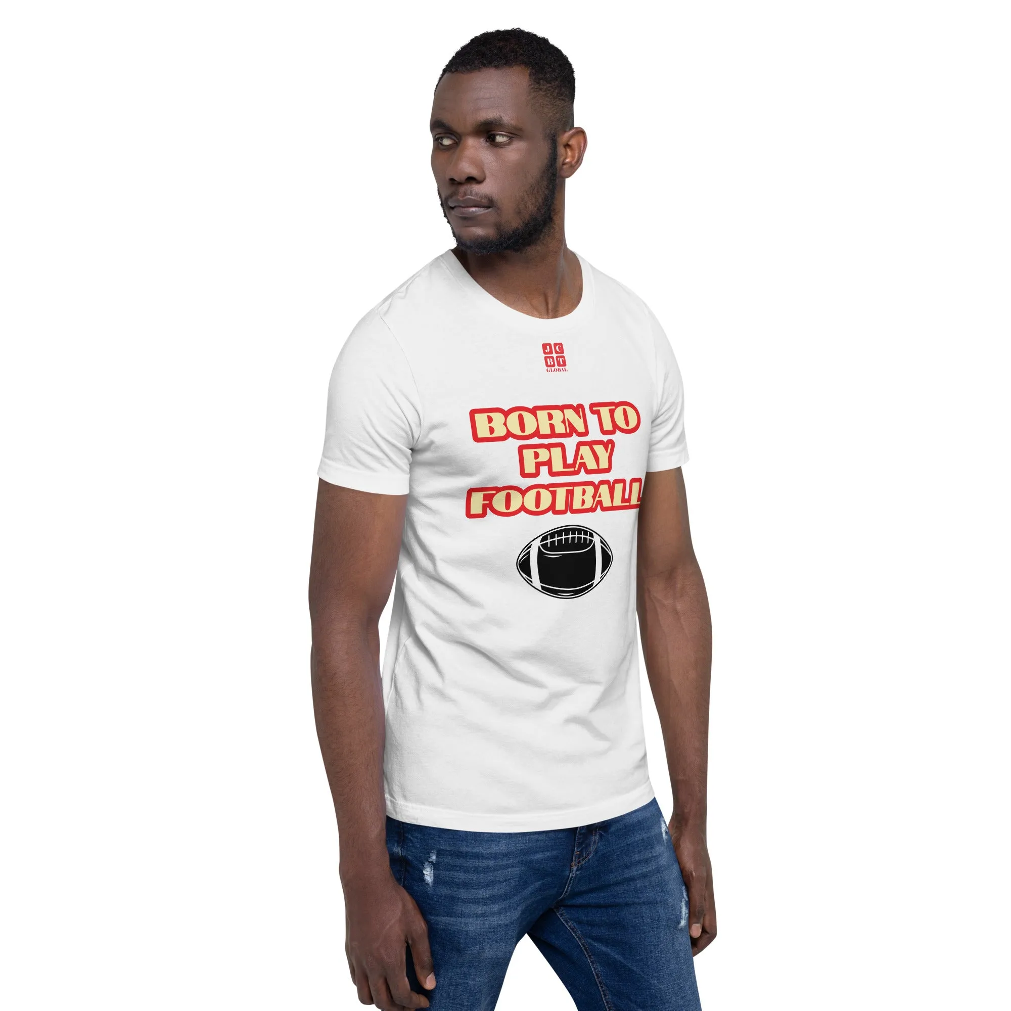 Unisex t-shirt "10101-0011 Born To Play Football (Red Logo)"