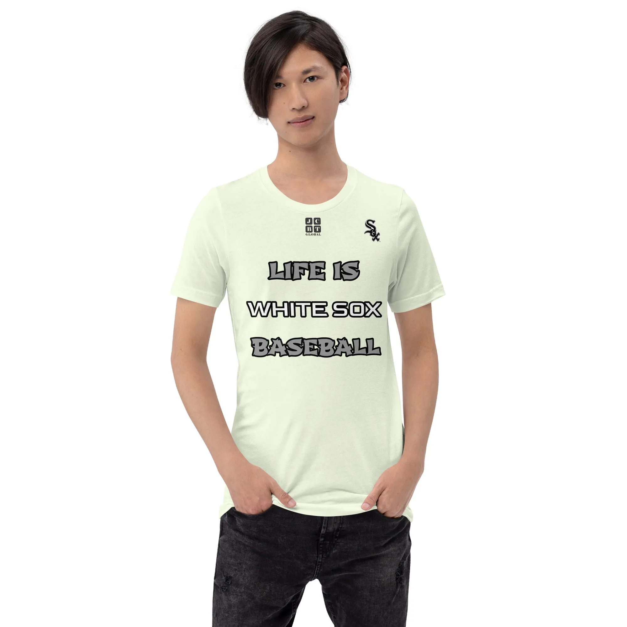 Unisex t-shirt "10105-0011-06 Life Is Sox Baseball (Black Logo)"