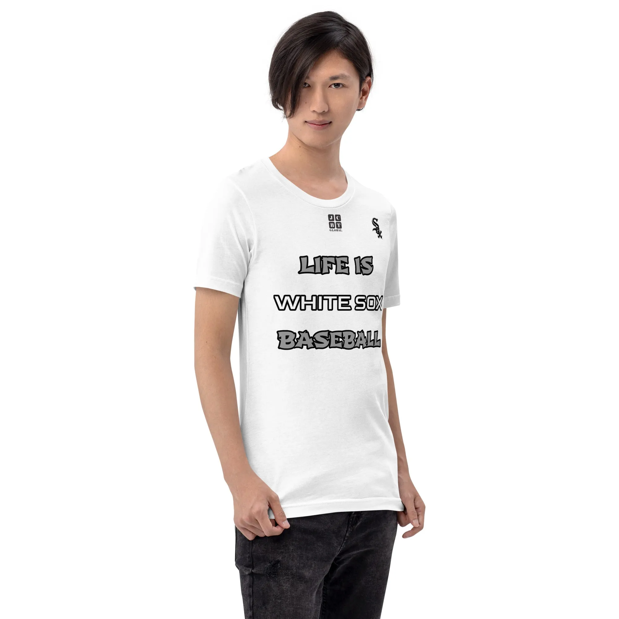 Unisex t-shirt "10105-0011-06 Life Is Sox Baseball (Black Logo)"