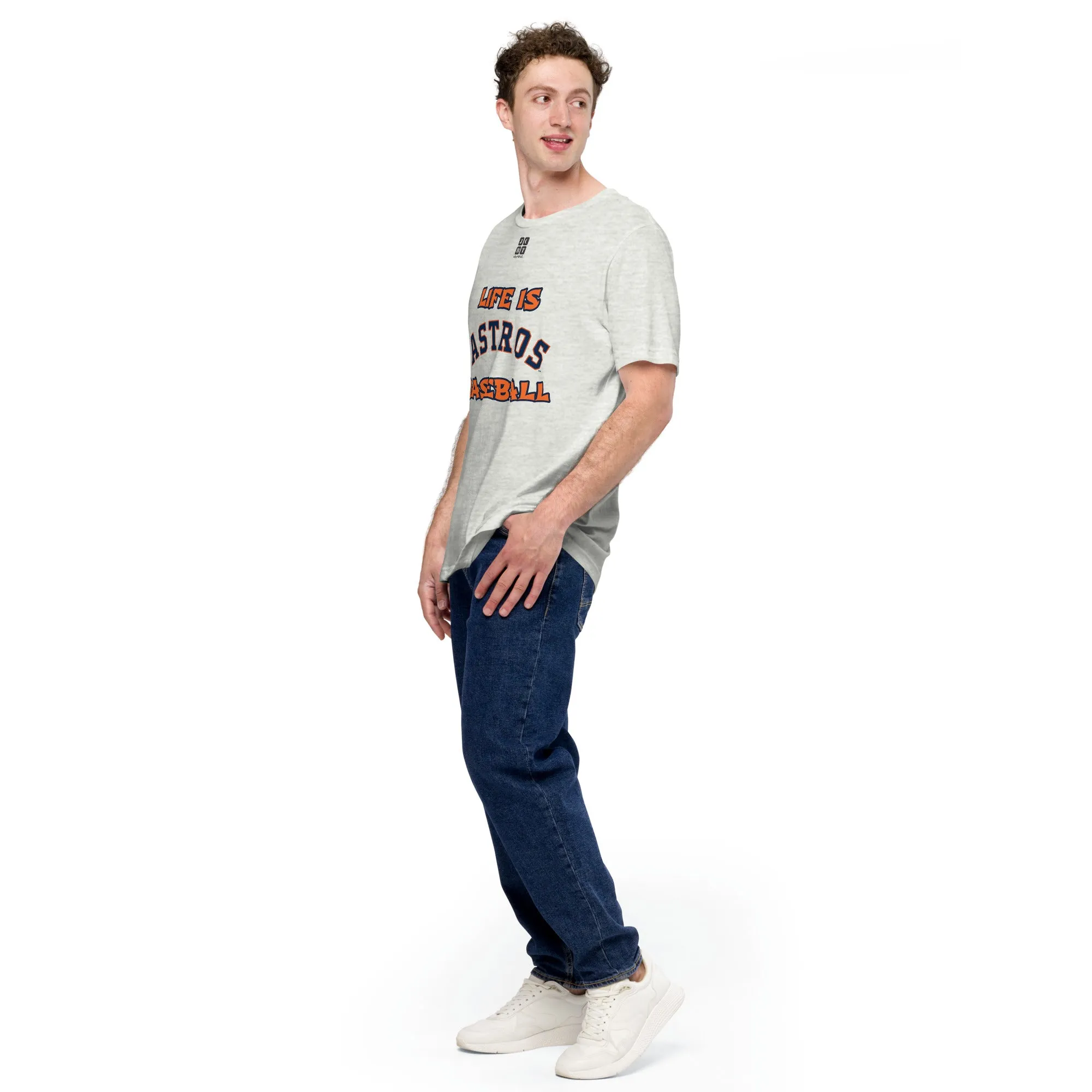 Unisex t-shirt "10105-0011-11 Life Is Astros Baseball (Black Logo)"