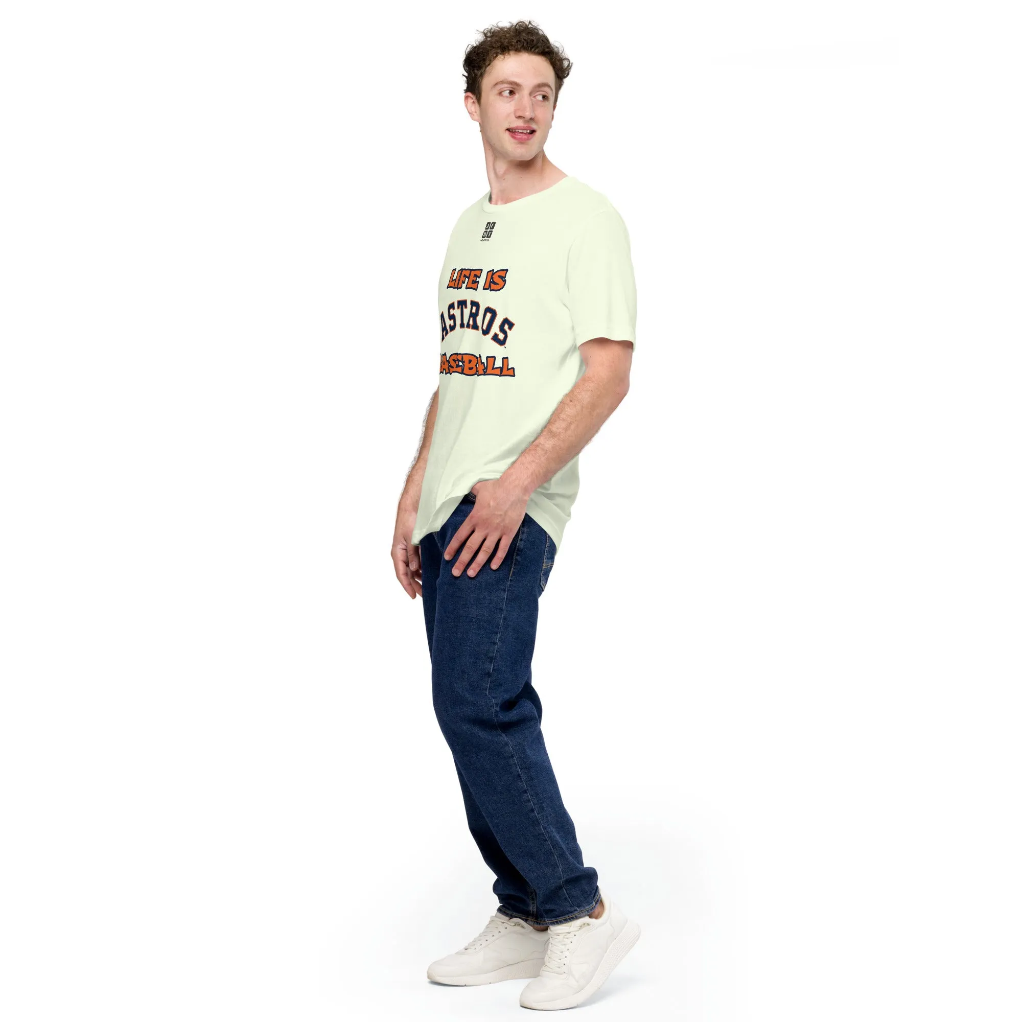 Unisex t-shirt "10105-0011-11 Life Is Astros Baseball (Black Logo)"