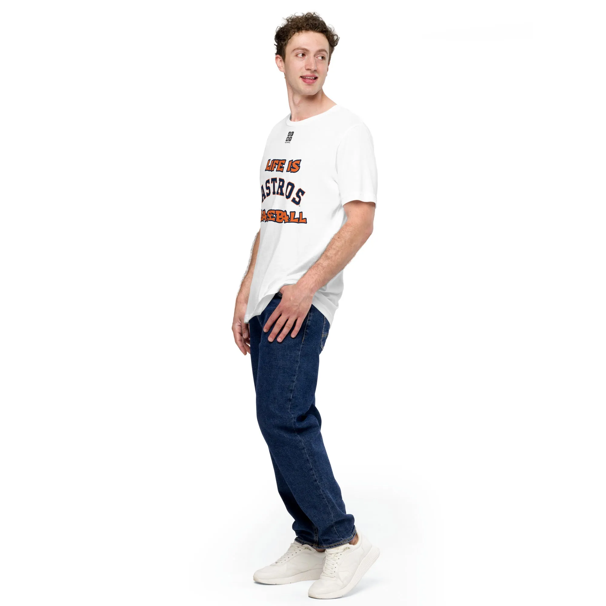 Unisex t-shirt "10105-0011-11 Life Is Astros Baseball (Black Logo)"