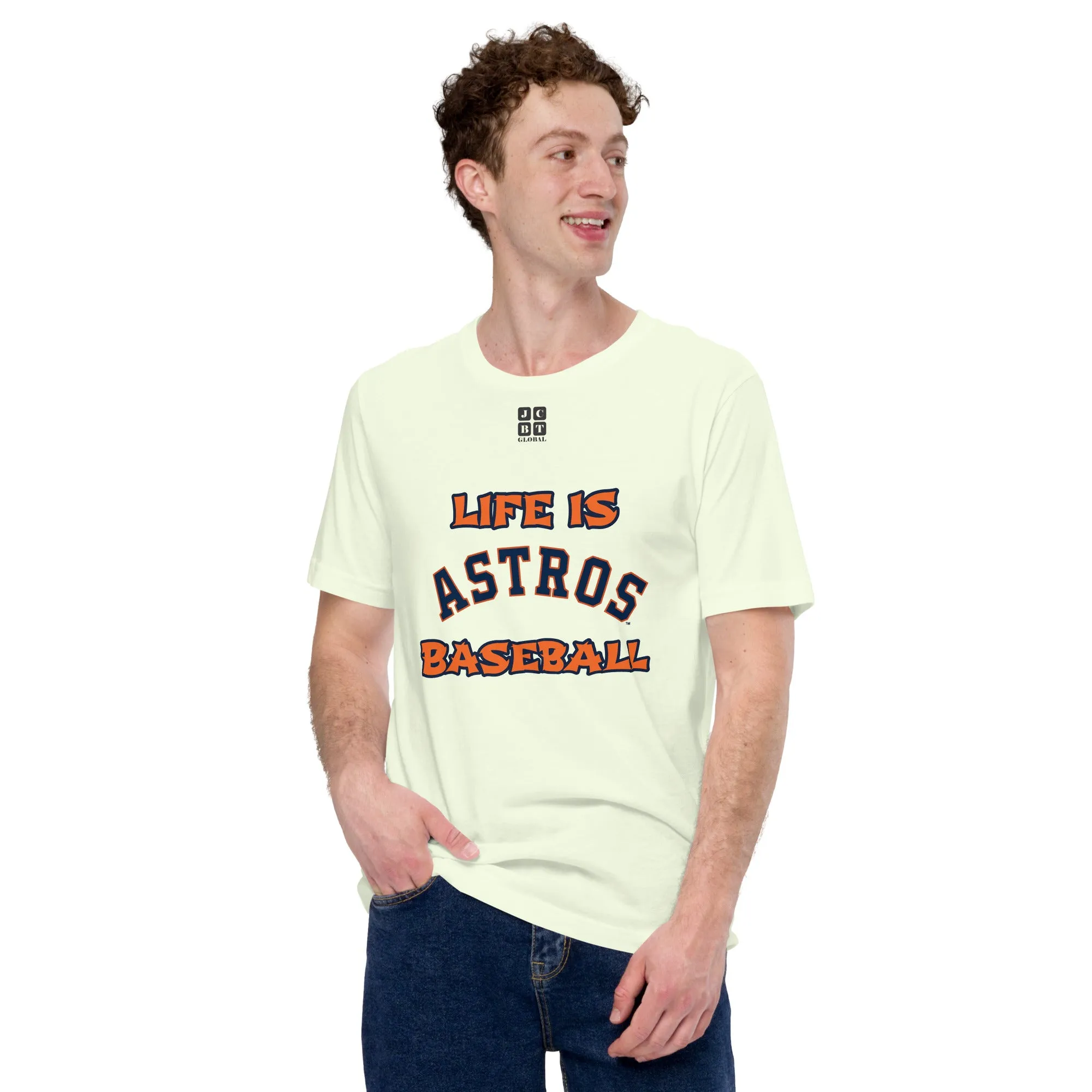 Unisex t-shirt "10105-0011-11 Life Is Astros Baseball (Black Logo)"