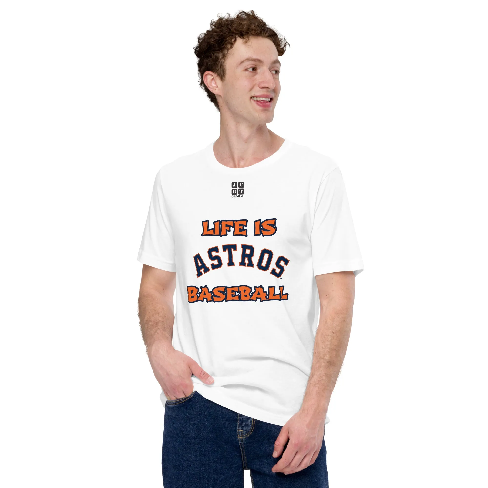 Unisex t-shirt "10105-0011-11 Life Is Astros Baseball (Black Logo)"