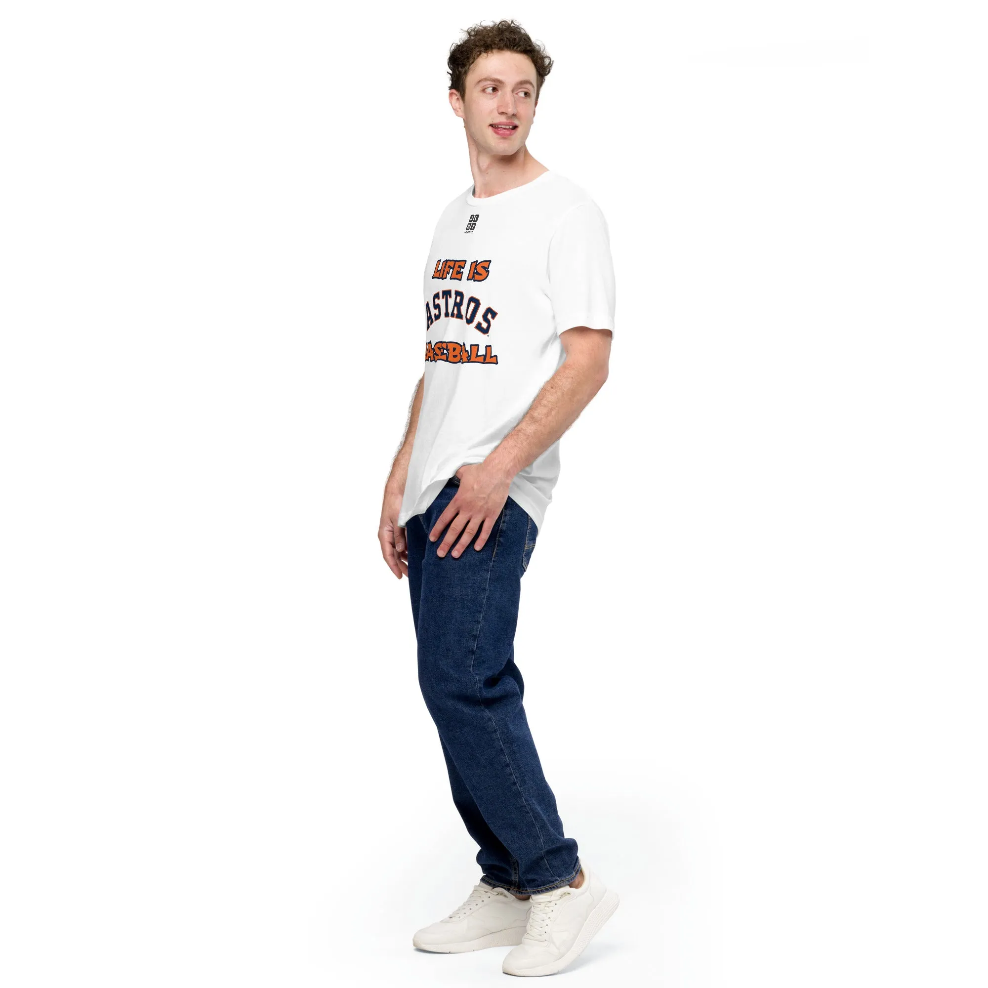 Unisex t-shirt "10105-0011-11 Life Is Astros Baseball (Black Logo)"