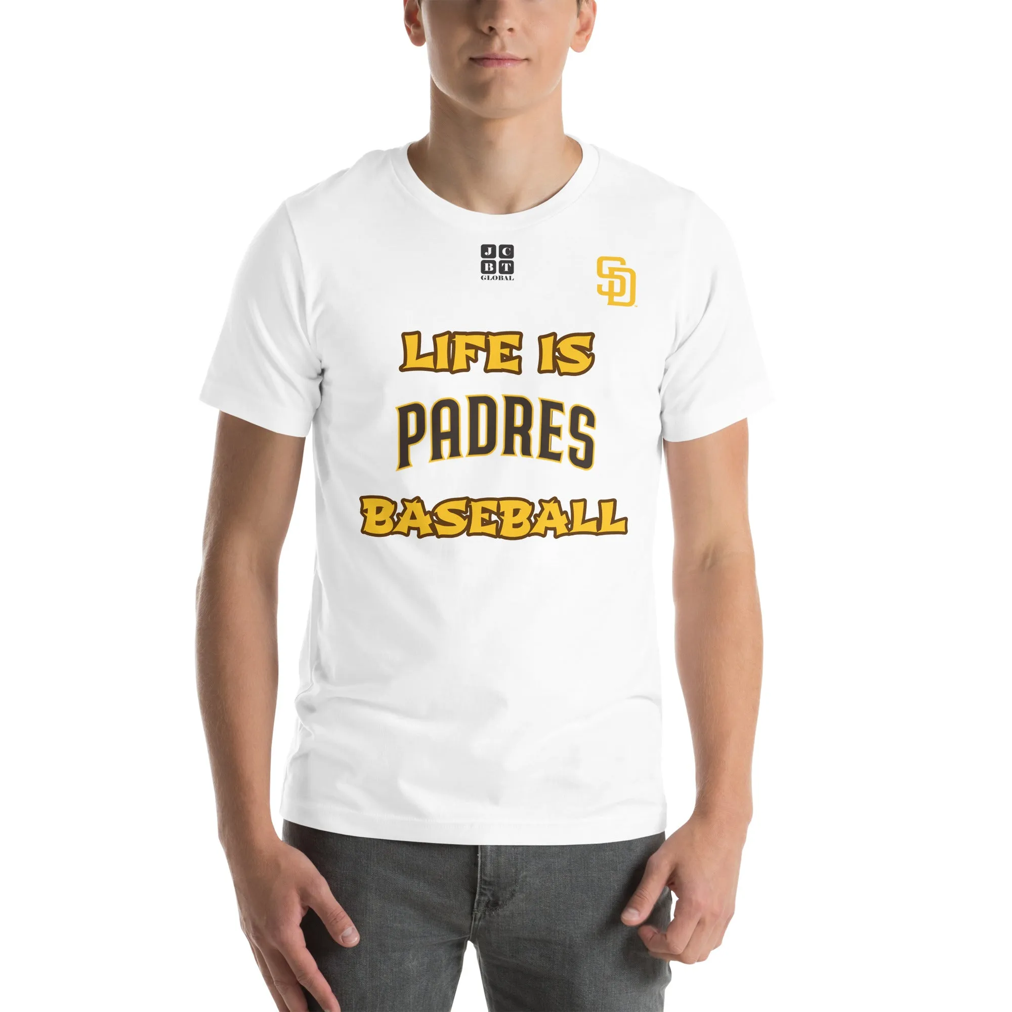 Unisex t-shirt "10105-0011-23 Life Is Padres Baseball (Black Logo)"