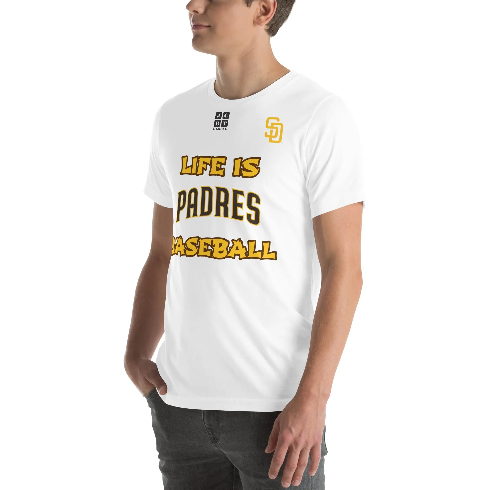 Unisex t-shirt "10105-0011-23 Life Is Padres Baseball (Black Logo)"