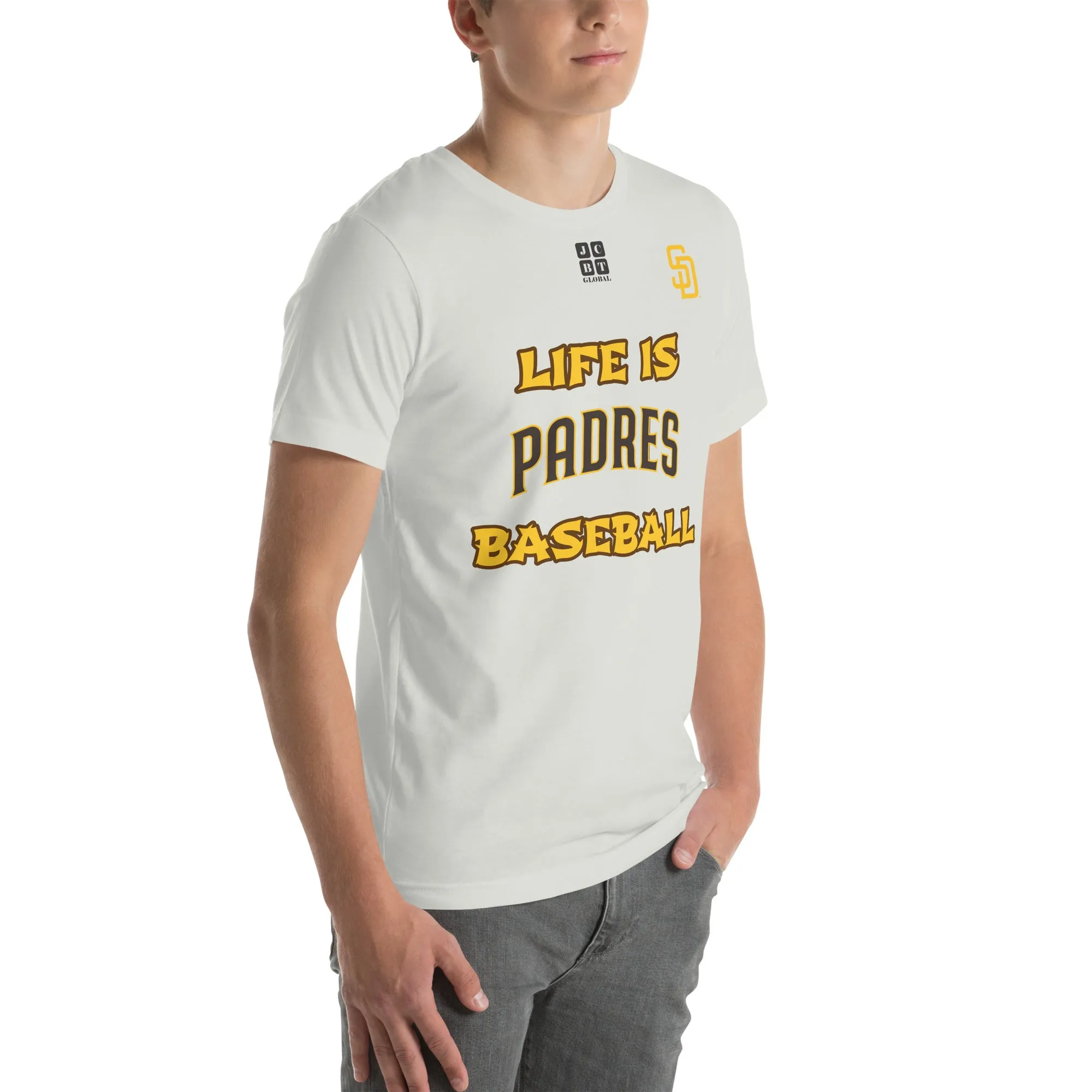 Unisex t-shirt "10105-0011-23 Life Is Padres Baseball (Black Logo)"