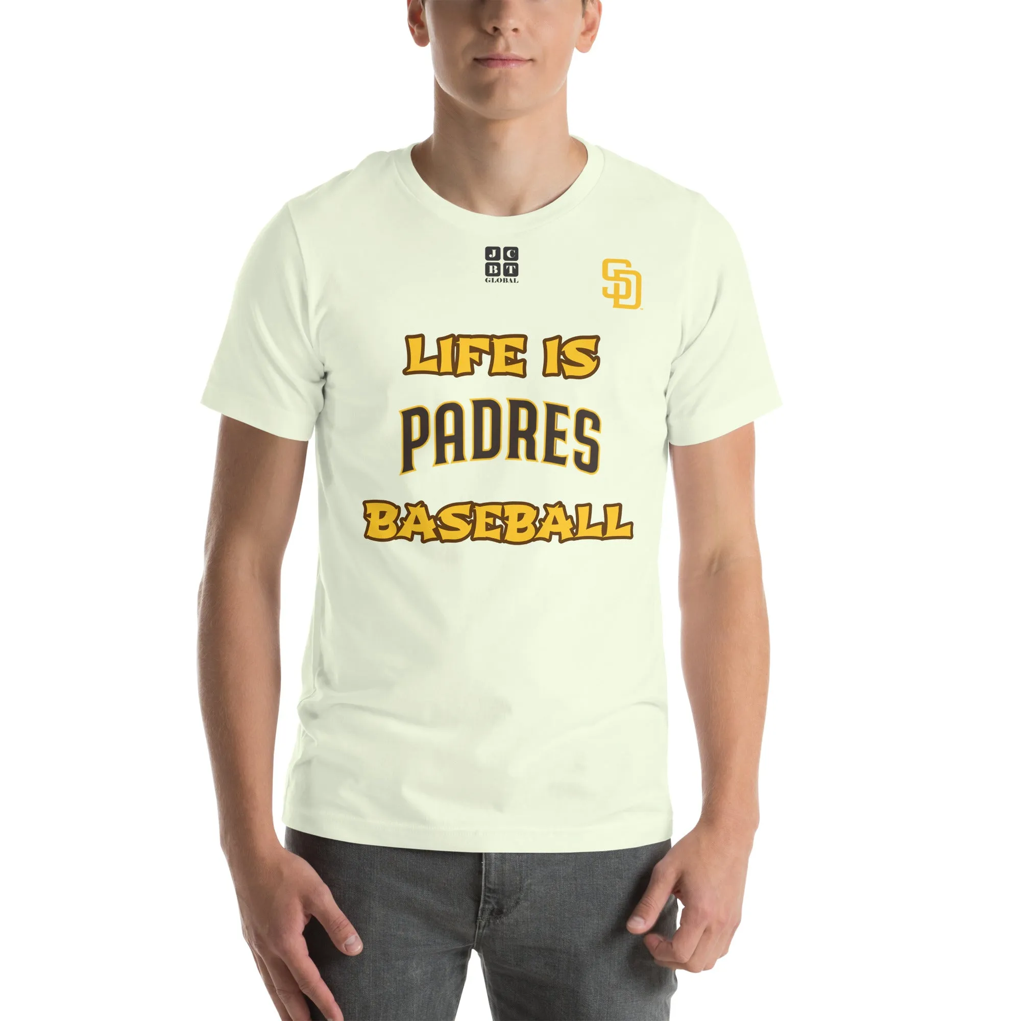 Unisex t-shirt "10105-0011-23 Life Is Padres Baseball (Black Logo)"