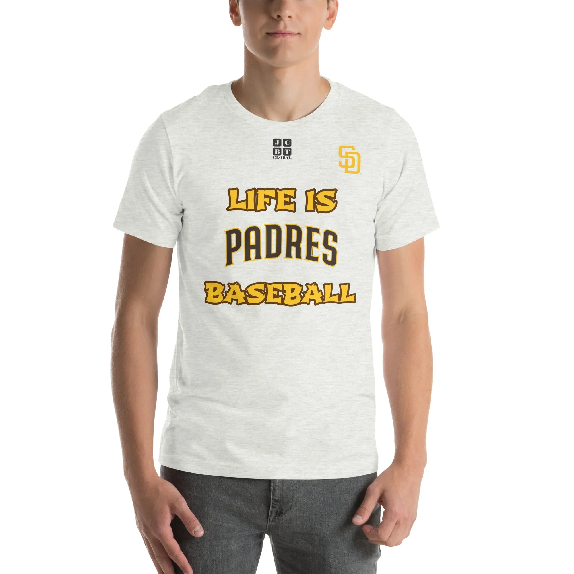 Unisex t-shirt "10105-0011-23 Life Is Padres Baseball (Black Logo)"