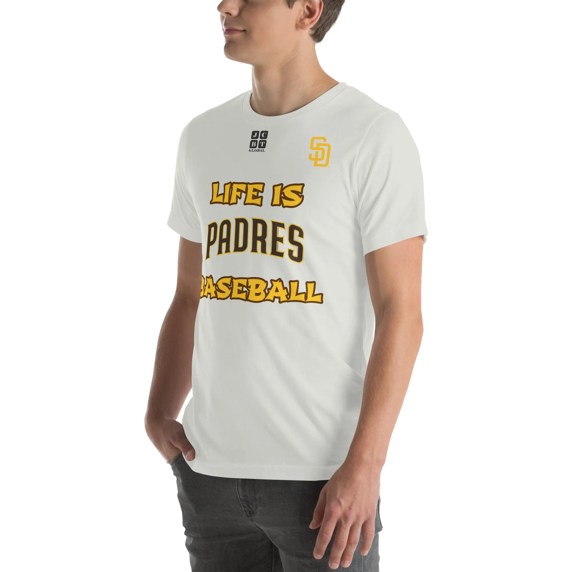 Unisex t-shirt "10105-0011-23 Life Is Padres Baseball (Black Logo)"