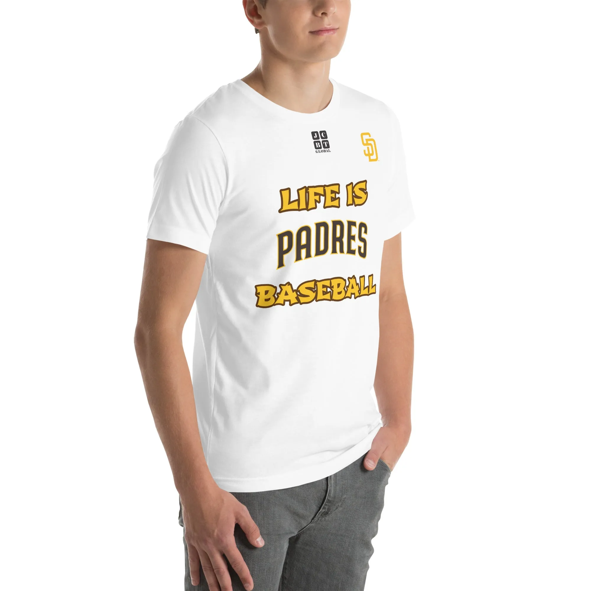 Unisex t-shirt "10105-0011-23 Life Is Padres Baseball (Black Logo)"