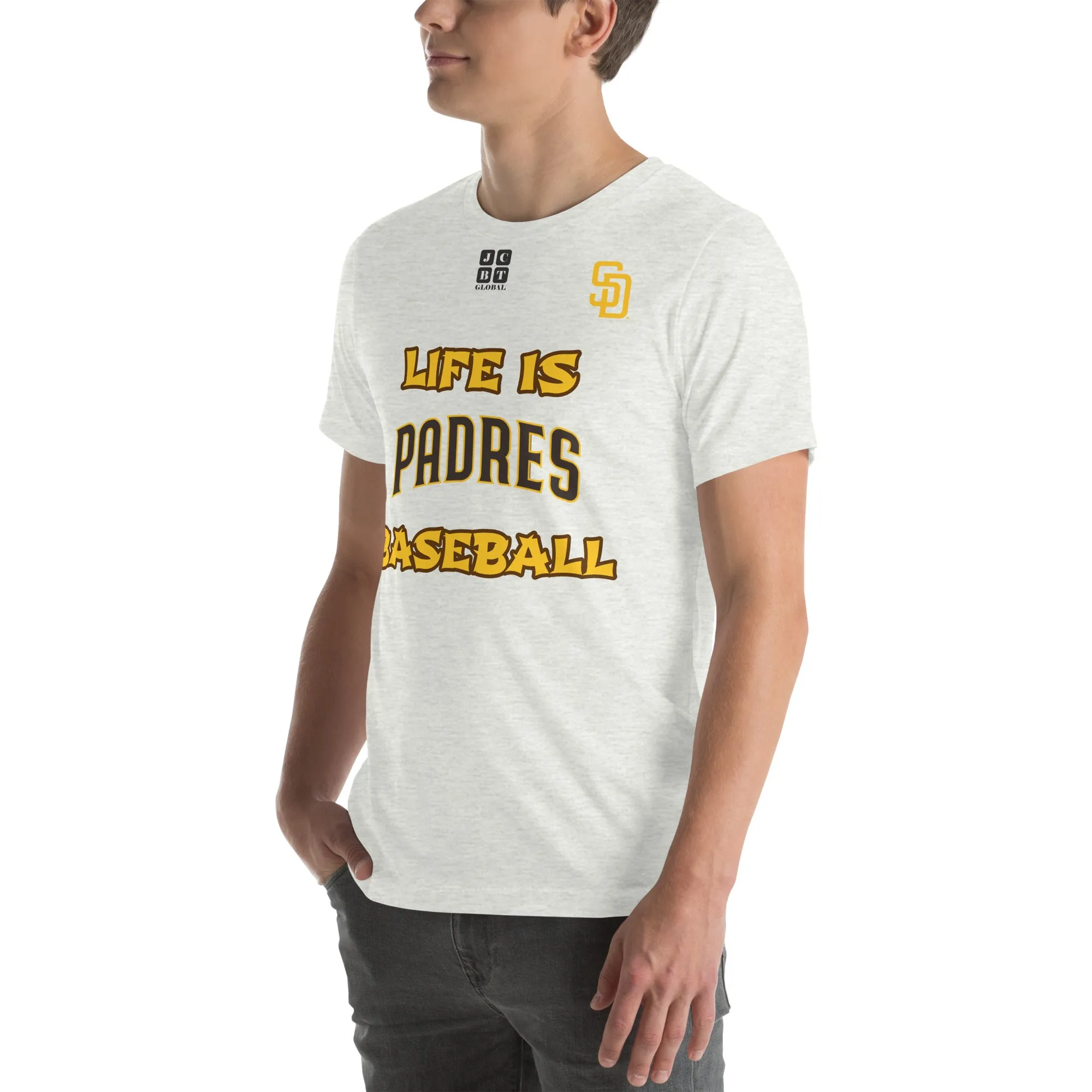 Unisex t-shirt "10105-0011-23 Life Is Padres Baseball (Black Logo)"