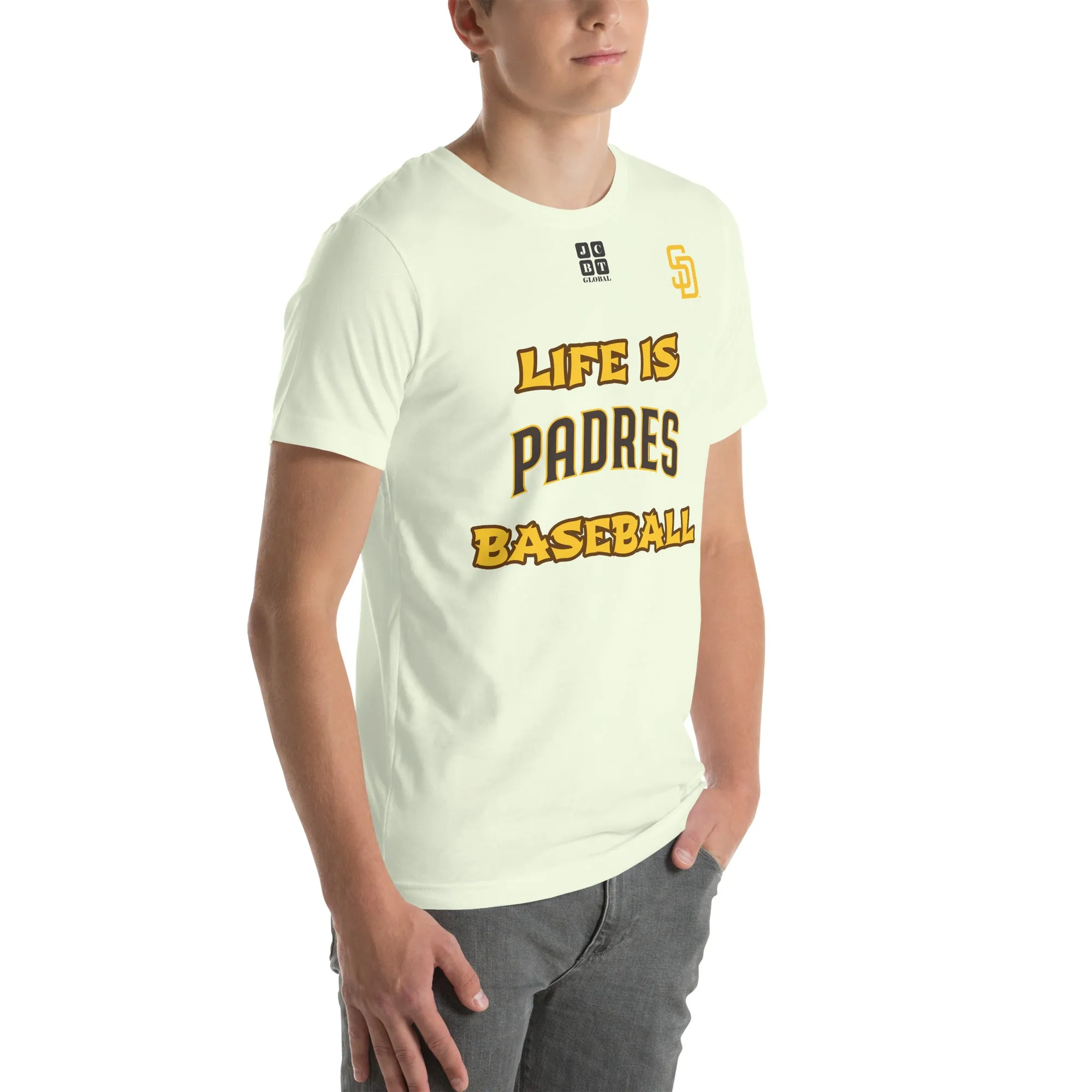 Unisex t-shirt "10105-0011-23 Life Is Padres Baseball (Black Logo)"