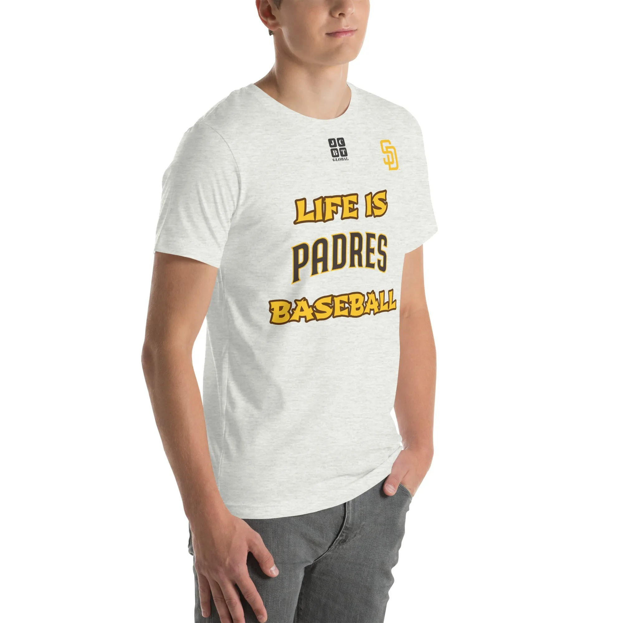 Unisex t-shirt "10105-0011-23 Life Is Padres Baseball (Black Logo)"