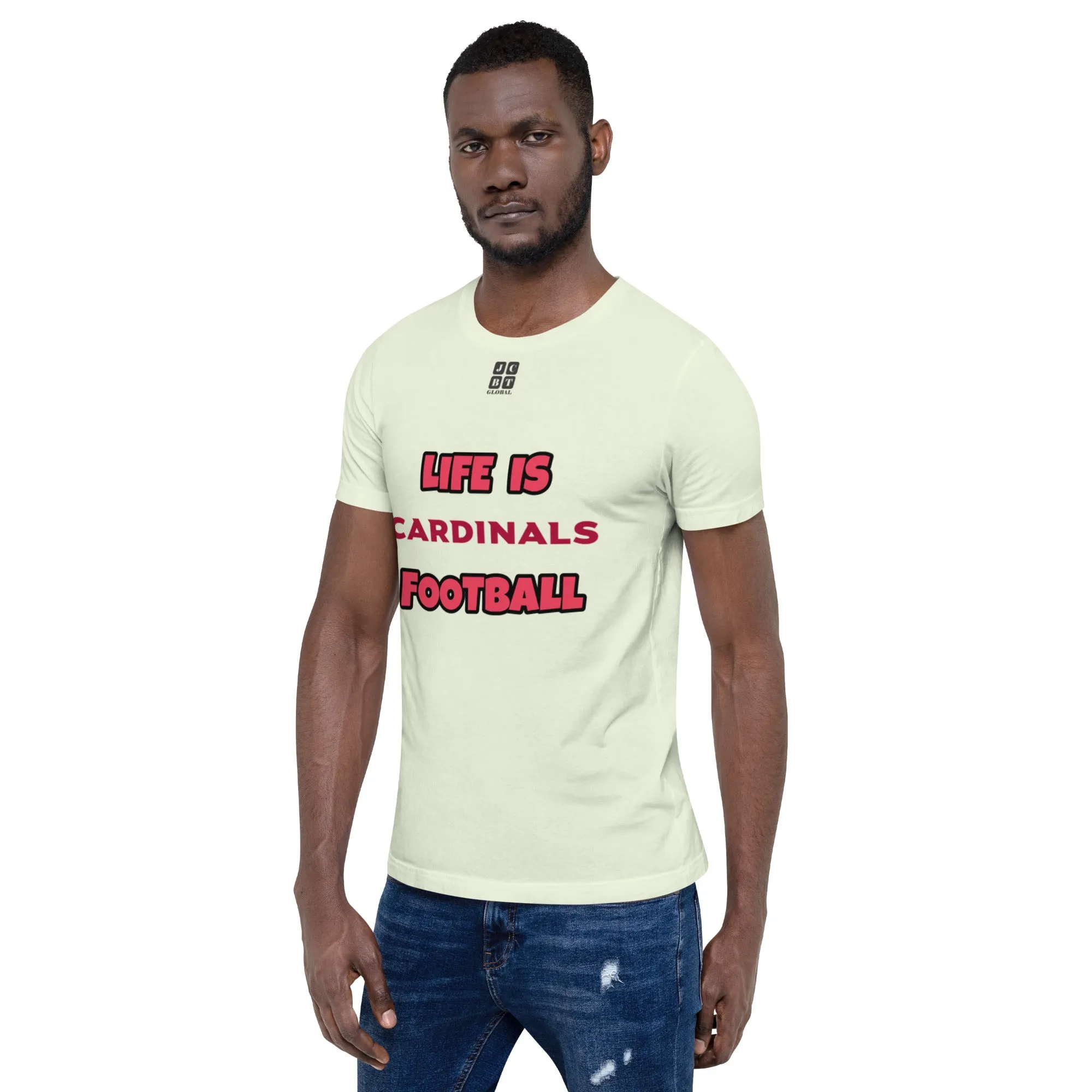 Unisex t-shirt "10107-0011-01 Life Is Cardinals Football (Black Logo)"