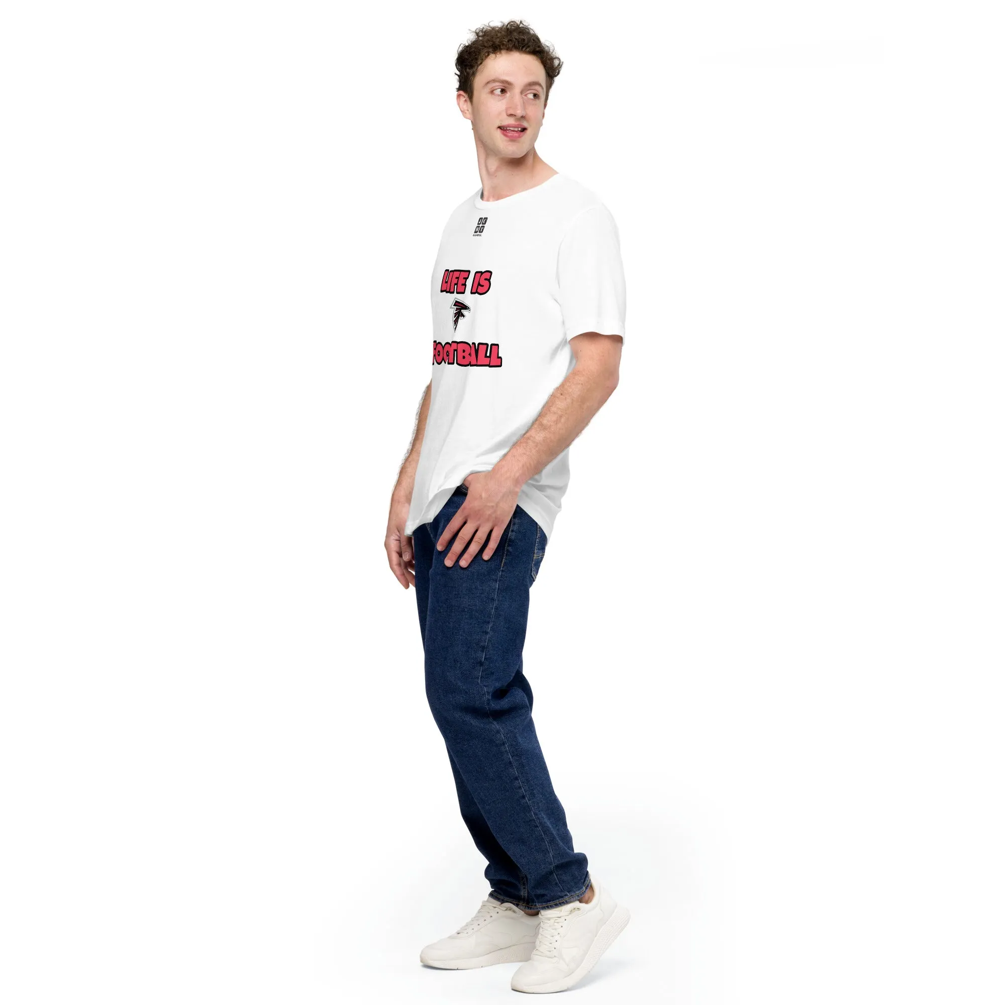 Unisex t-shirt "10107-0011-02 Life Is Falcons Football (Black Logo)"