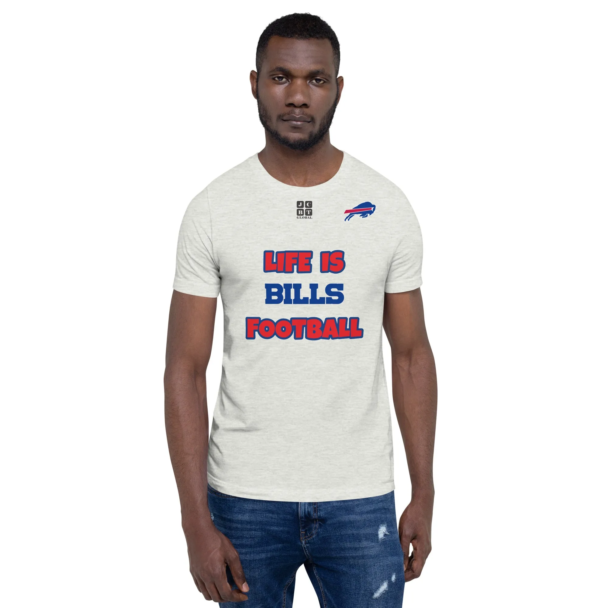 Unisex t-shirt "10107-0011-04 Life Is Bills Football (Black Logo)"
