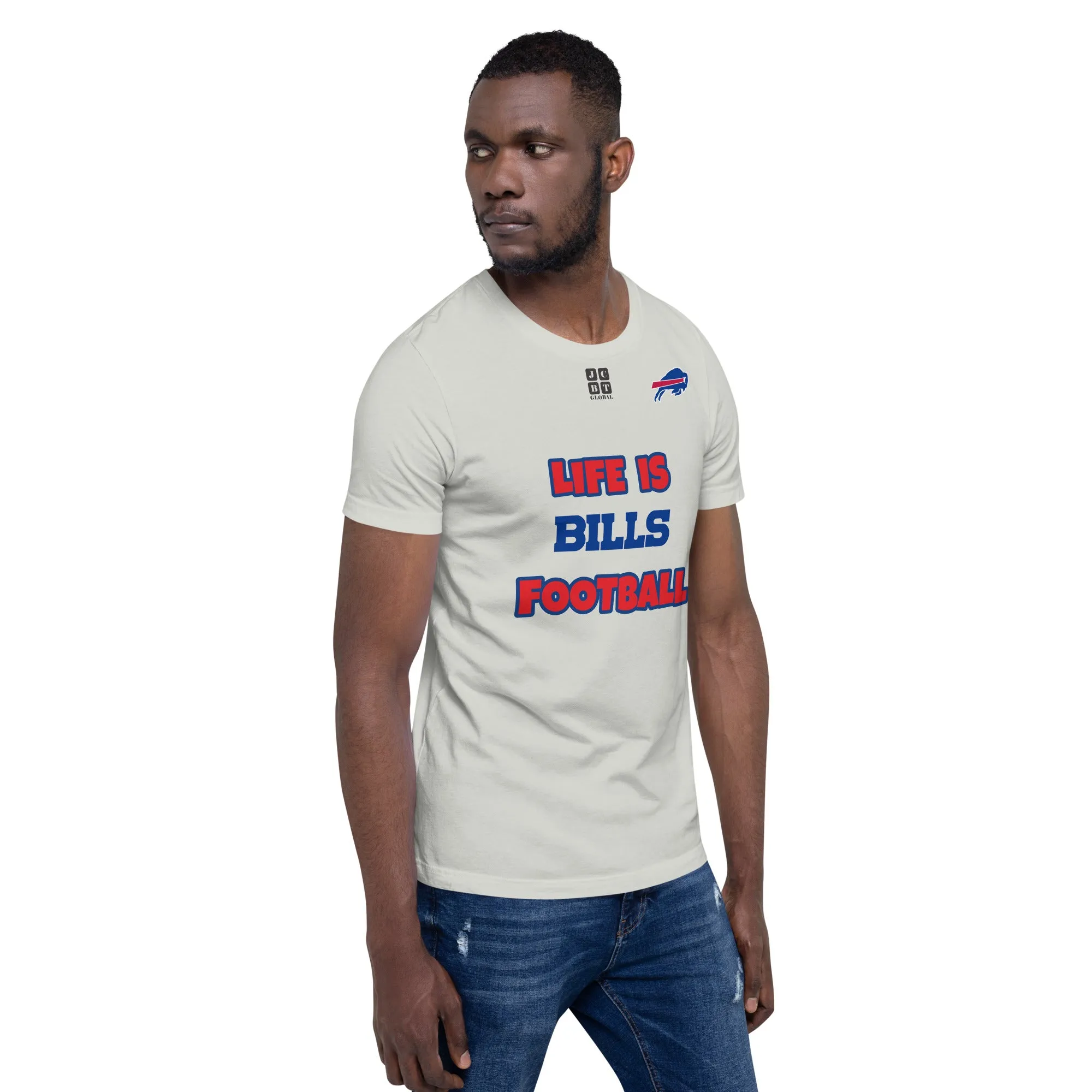 Unisex t-shirt "10107-0011-04 Life Is Bills Football (Black Logo)"