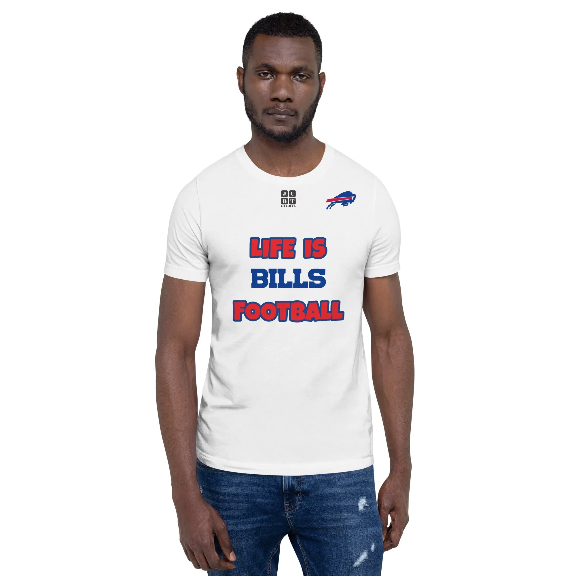 Unisex t-shirt "10107-0011-04 Life Is Bills Football (Black Logo)"