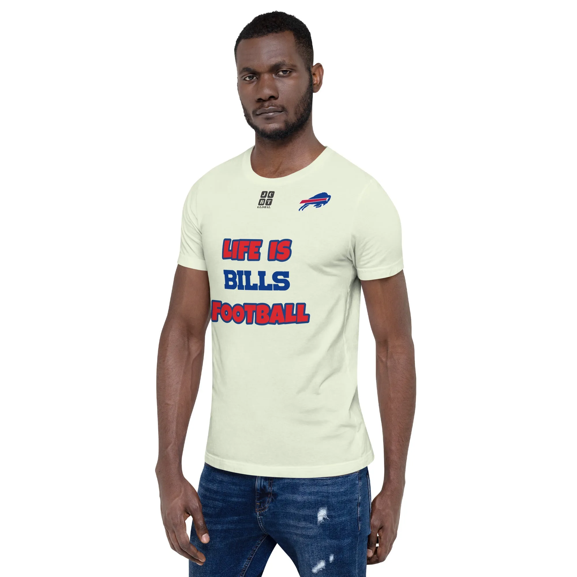 Unisex t-shirt "10107-0011-04 Life Is Bills Football (Black Logo)"