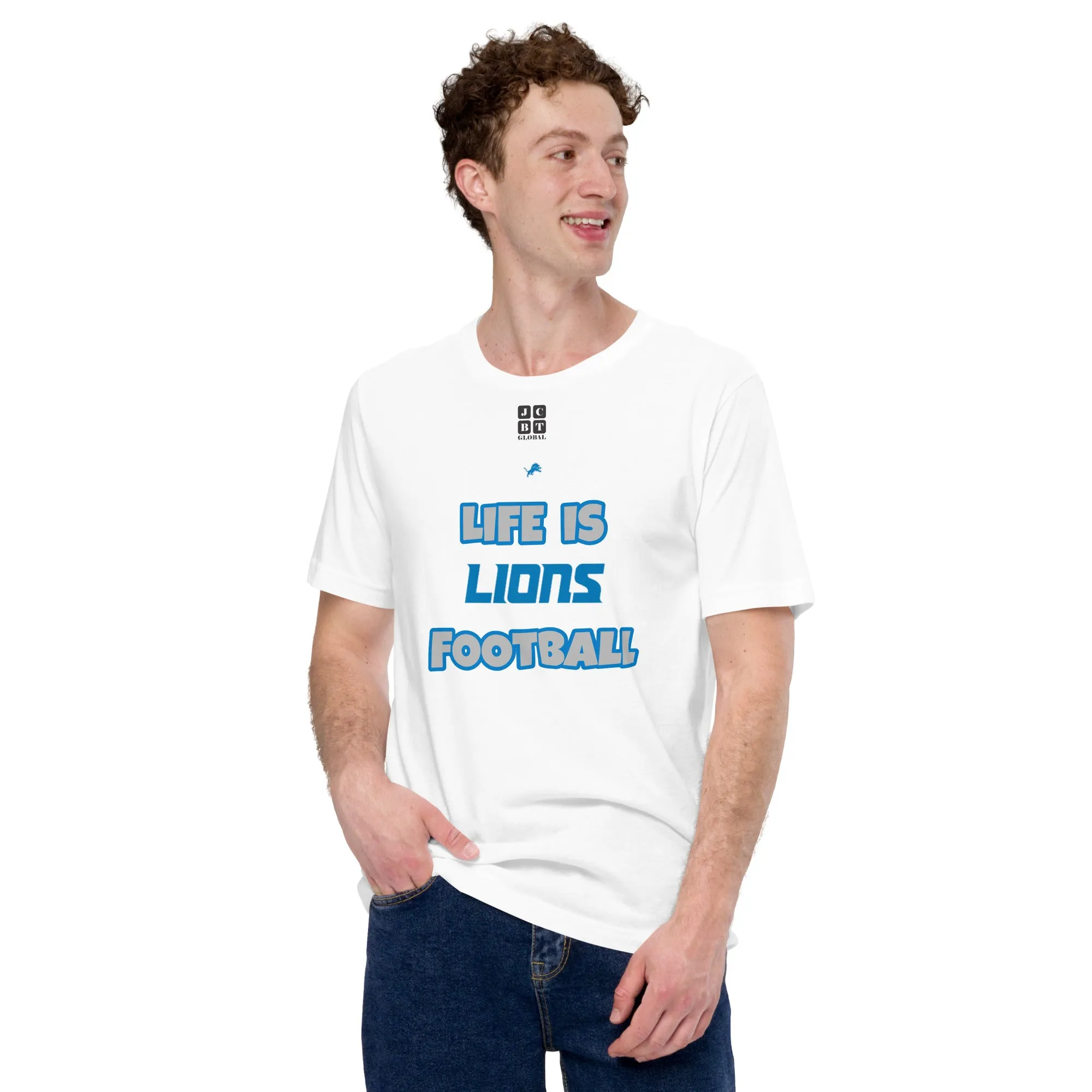 Unisex t-shirt "10107-0011-11 Life Is Lions Football (Black Logo)"