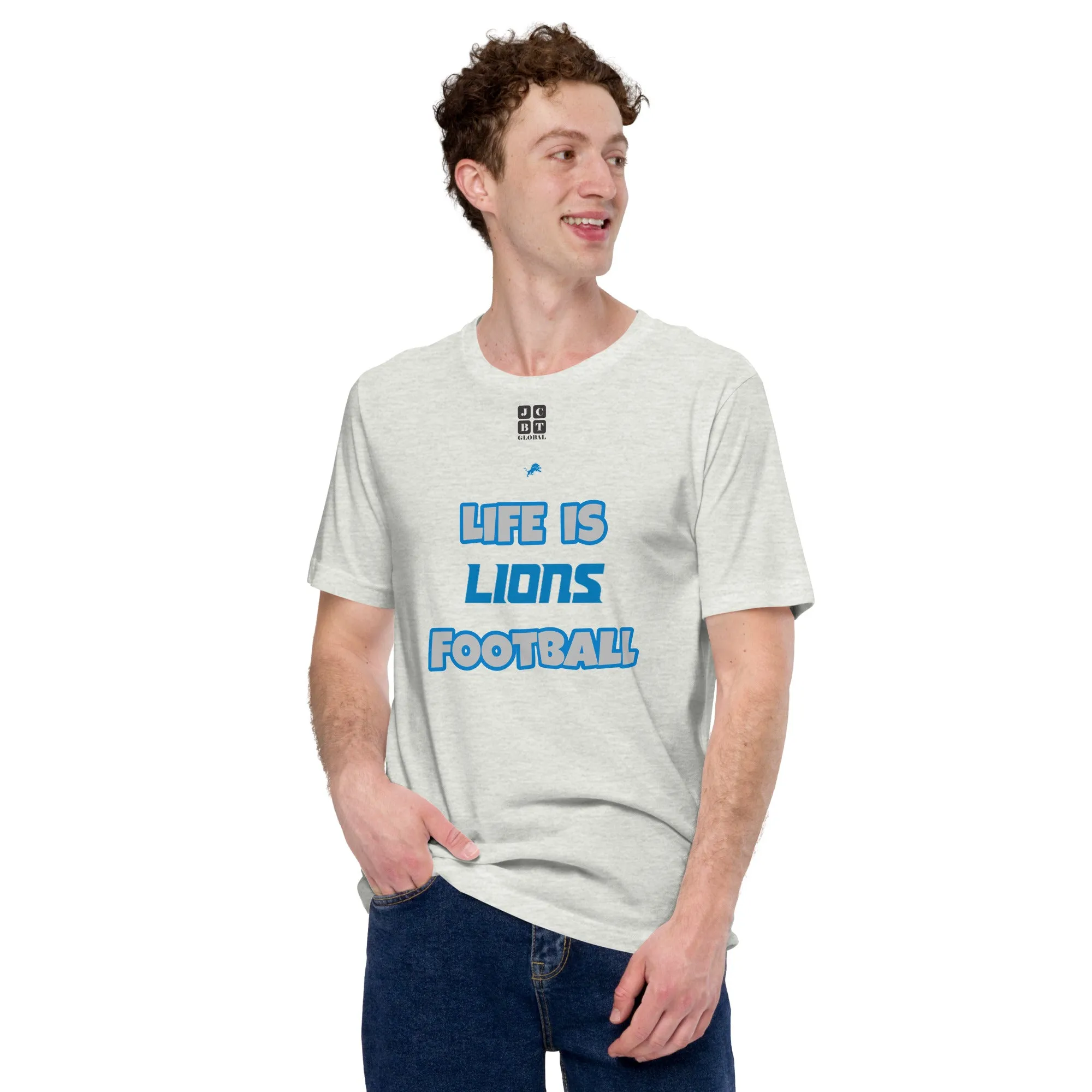 Unisex t-shirt "10107-0011-11 Life Is Lions Football (Black Logo)"