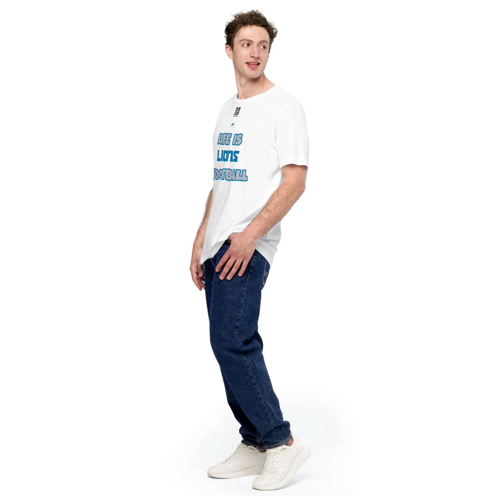 Unisex t-shirt "10107-0011-11 Life Is Lions Football (Black Logo)"