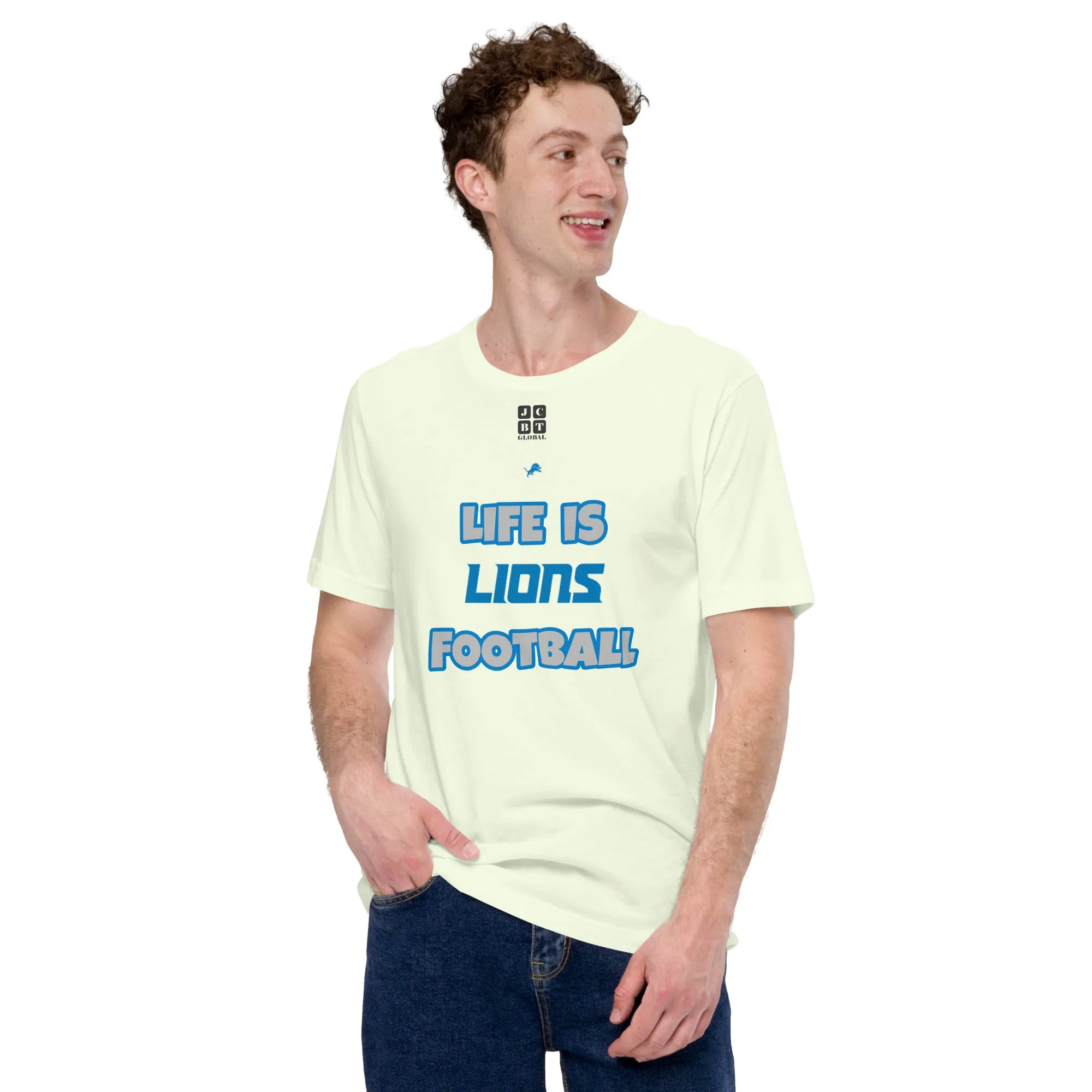 Unisex t-shirt "10107-0011-11 Life Is Lions Football (Black Logo)"