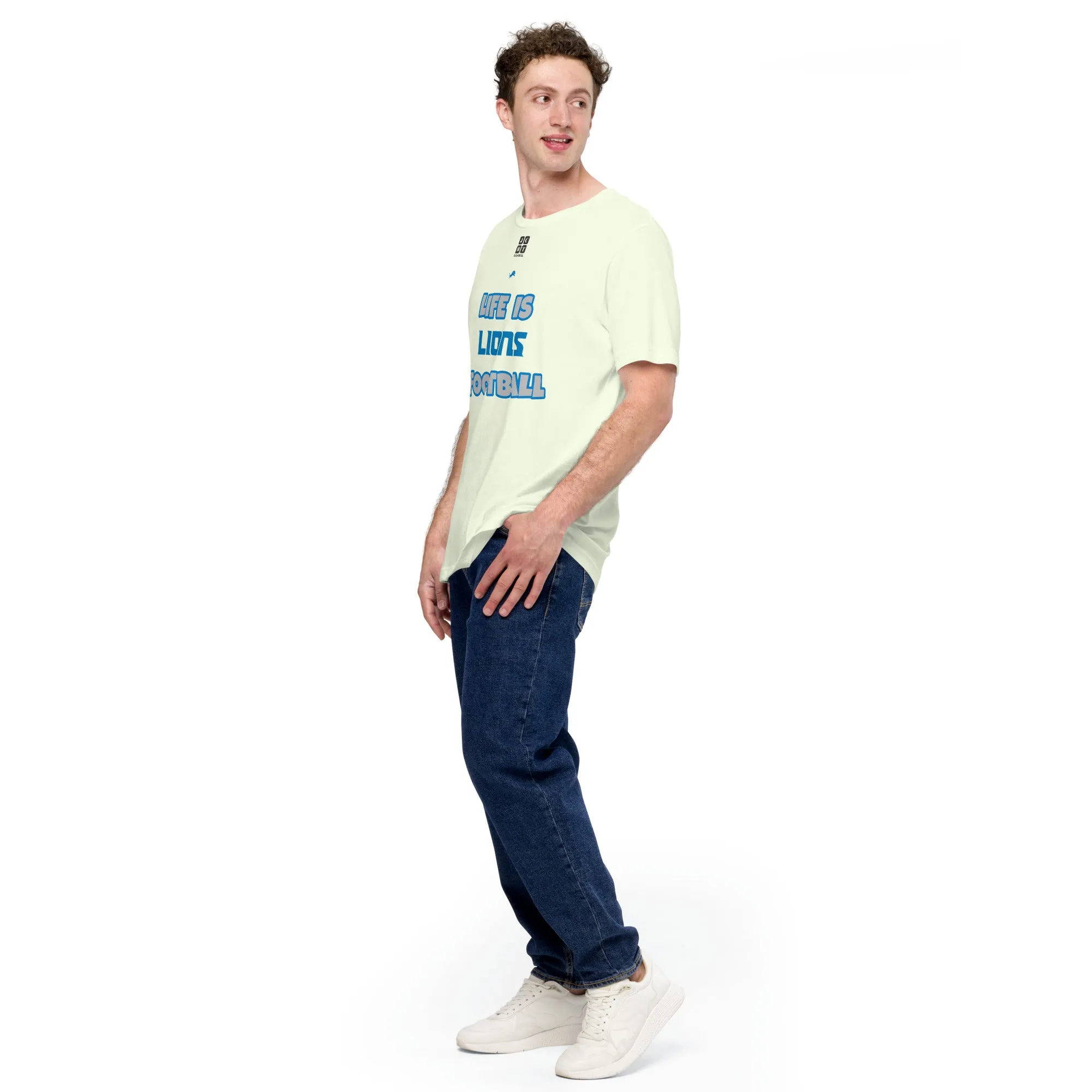 Unisex t-shirt "10107-0011-11 Life Is Lions Football (Black Logo)"