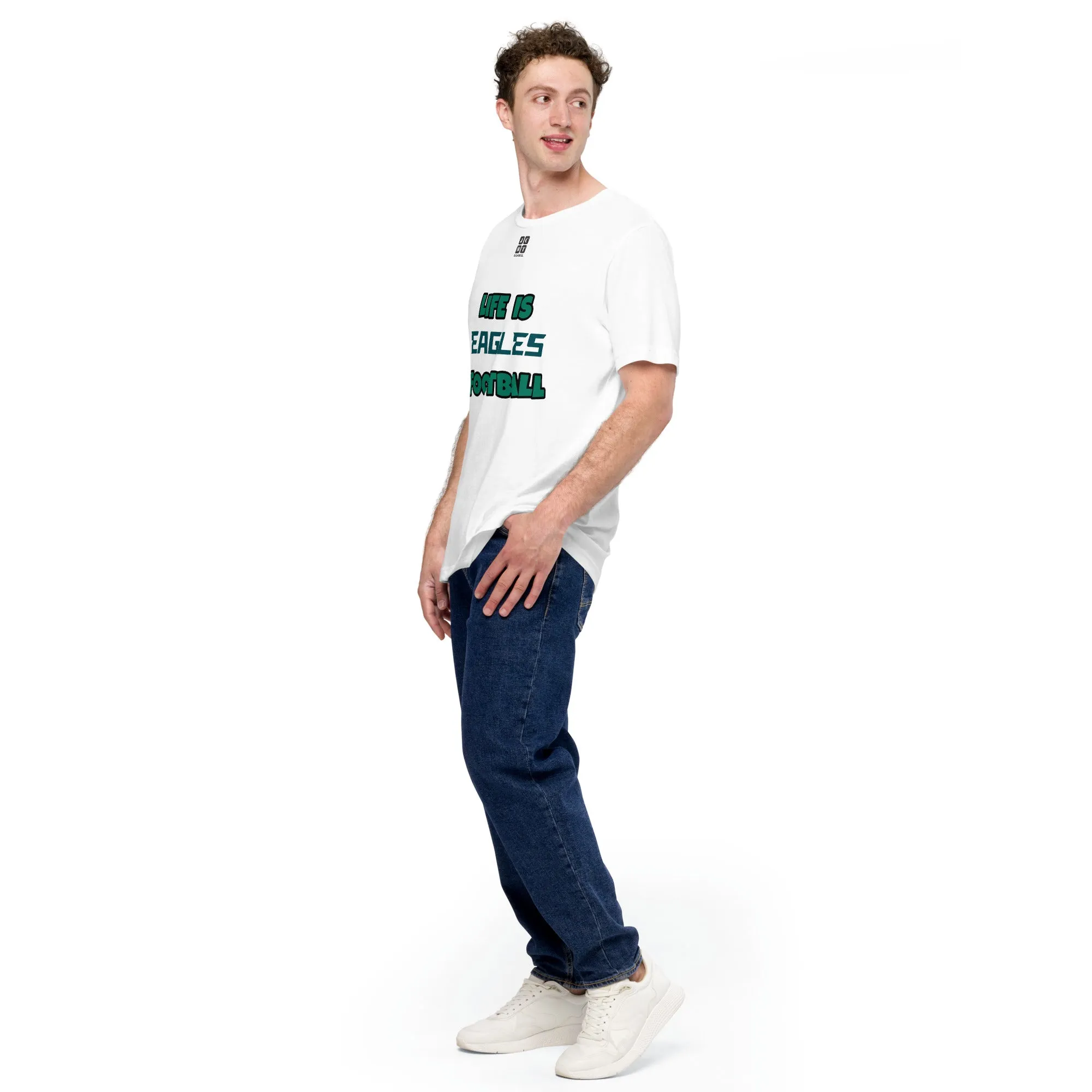 Unisex t-shirt "10107-0011-26 Life Is Eagles Football (Black Logo)"