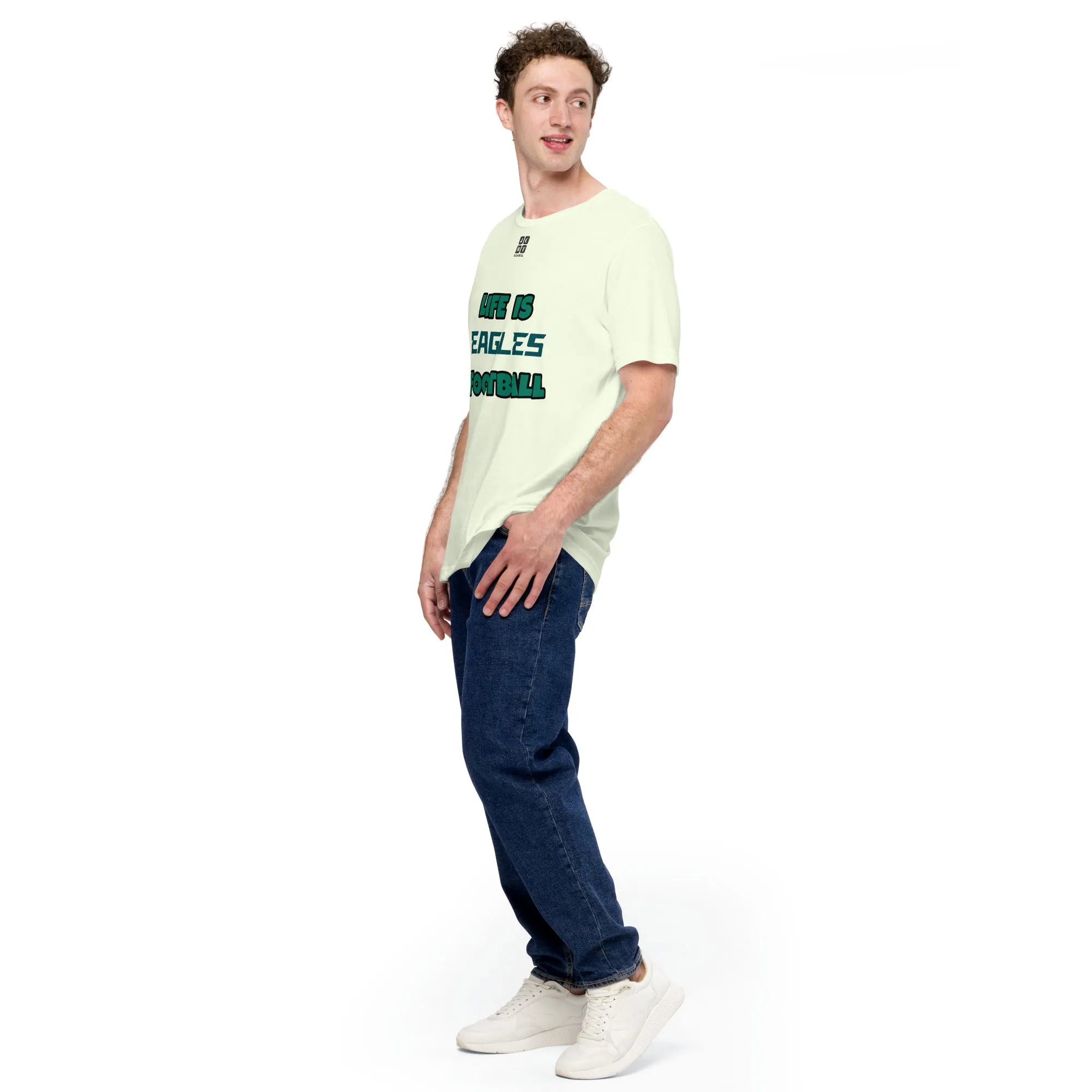 Unisex t-shirt "10107-0011-26 Life Is Eagles Football (Black Logo)"