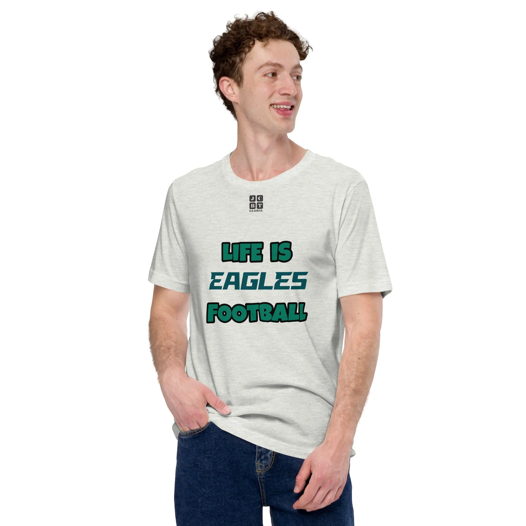 Unisex t-shirt "10107-0011-26 Life Is Eagles Football (Black Logo)"