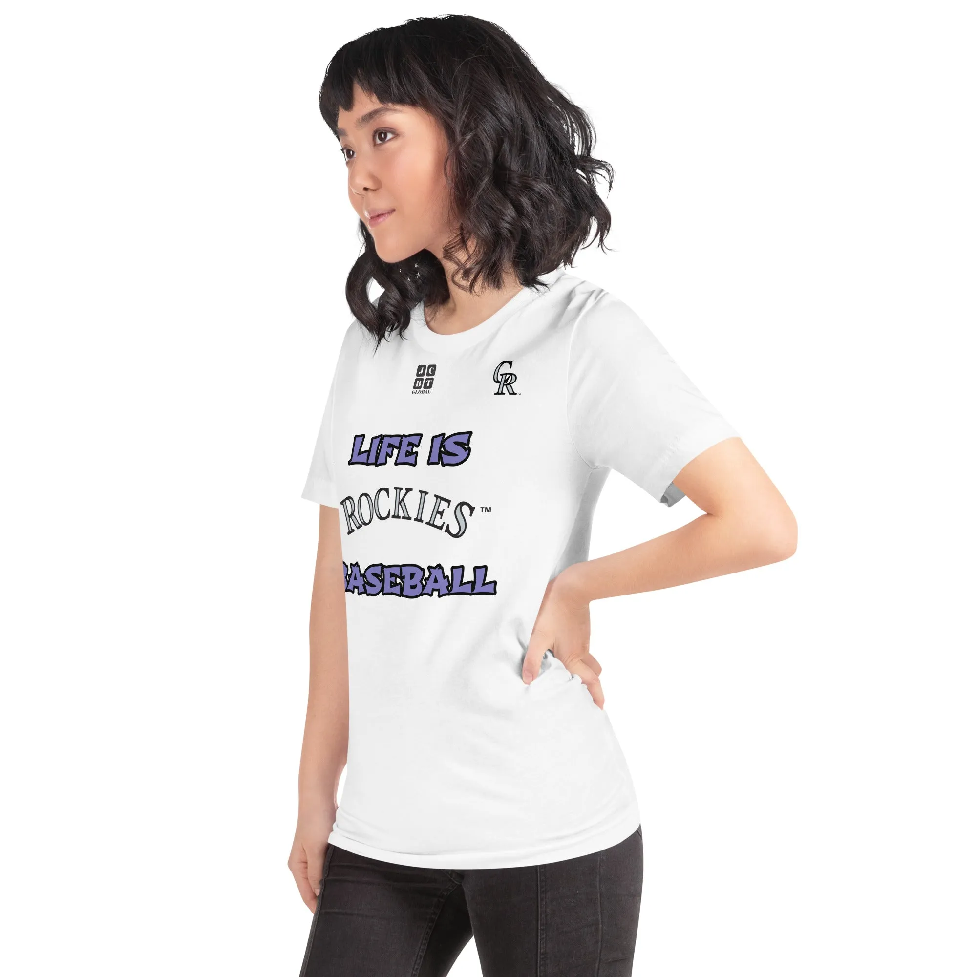 Unisex t-shirt "20105-0011-09 Life Is Rockies Baseball (Black Logo)"