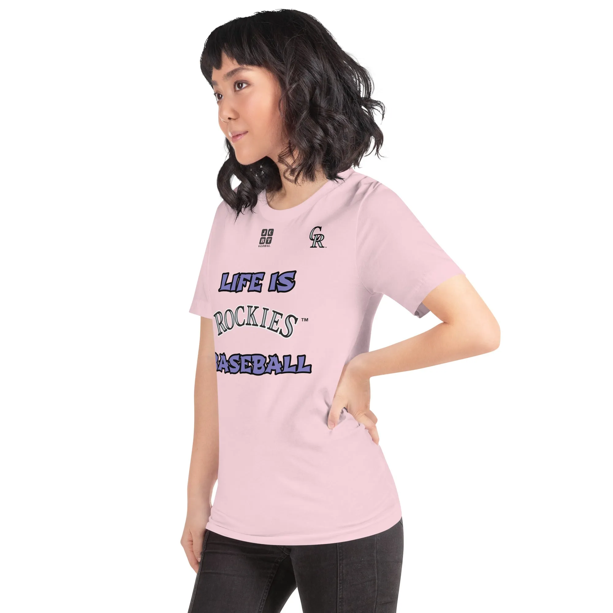 Unisex t-shirt "20105-0011-09 Life Is Rockies Baseball (Black Logo)"