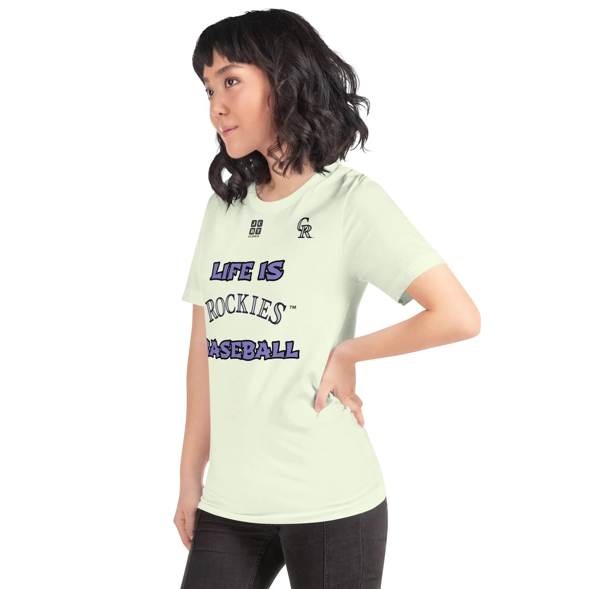 Unisex t-shirt "20105-0011-09 Life Is Rockies Baseball (Black Logo)"
