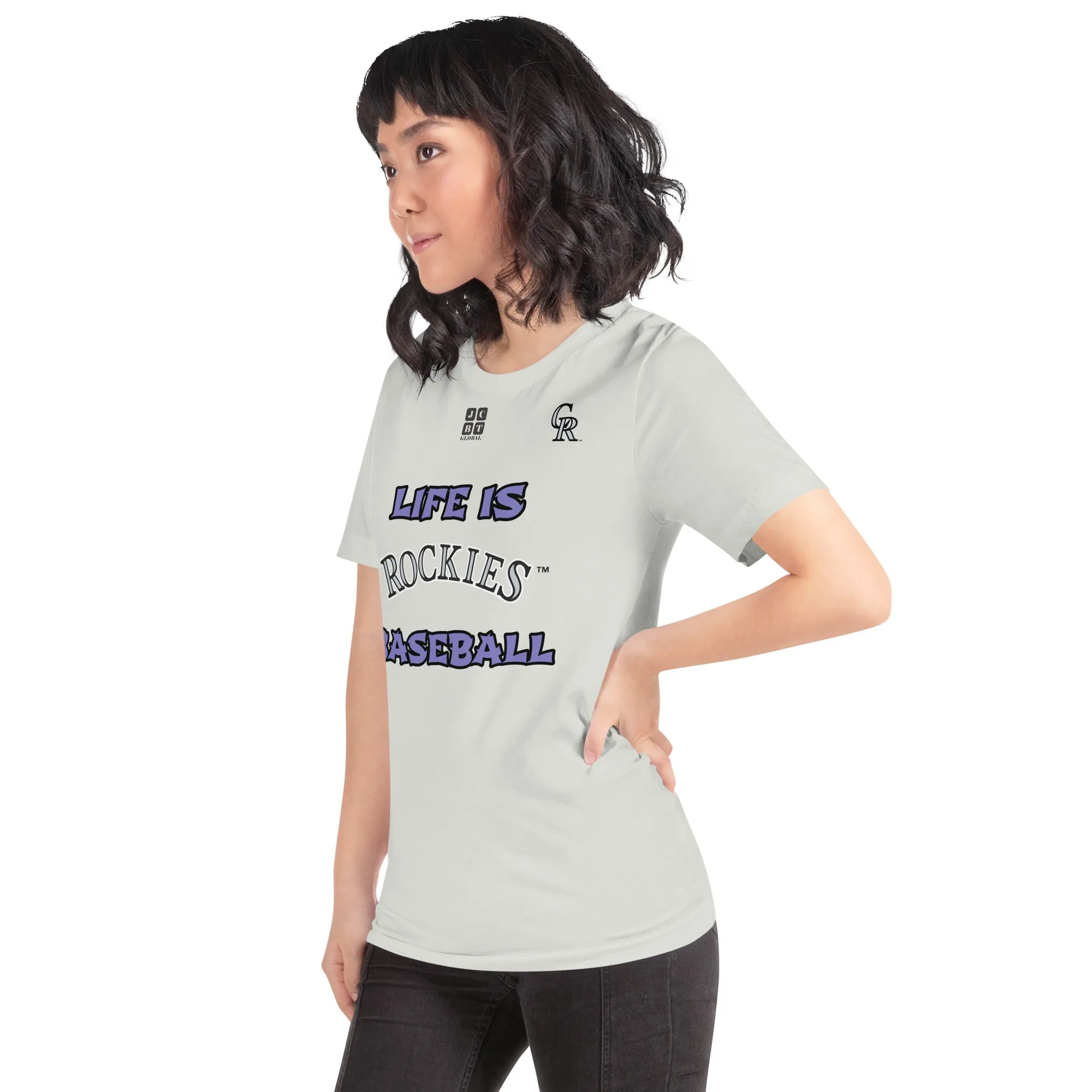 Unisex t-shirt "20105-0011-09 Life Is Rockies Baseball (Black Logo)"