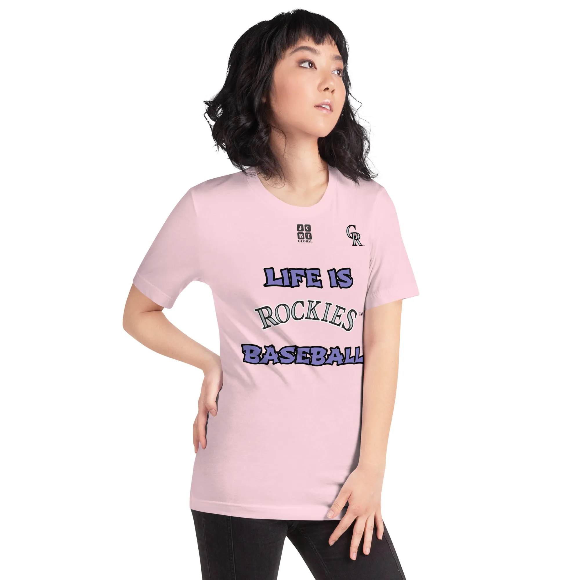 Unisex t-shirt "20105-0011-09 Life Is Rockies Baseball (Black Logo)"