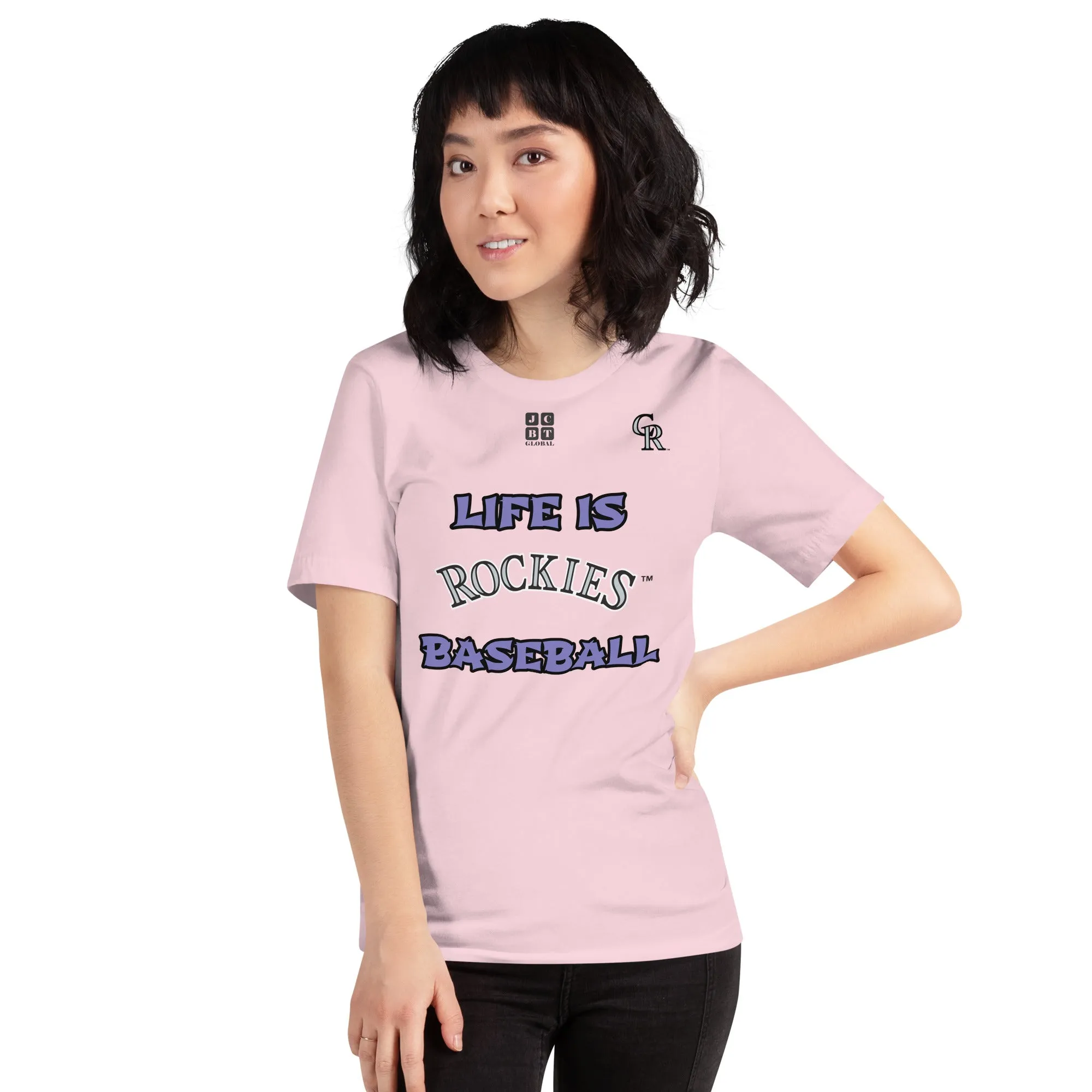 Unisex t-shirt "20105-0011-09 Life Is Rockies Baseball (Black Logo)"