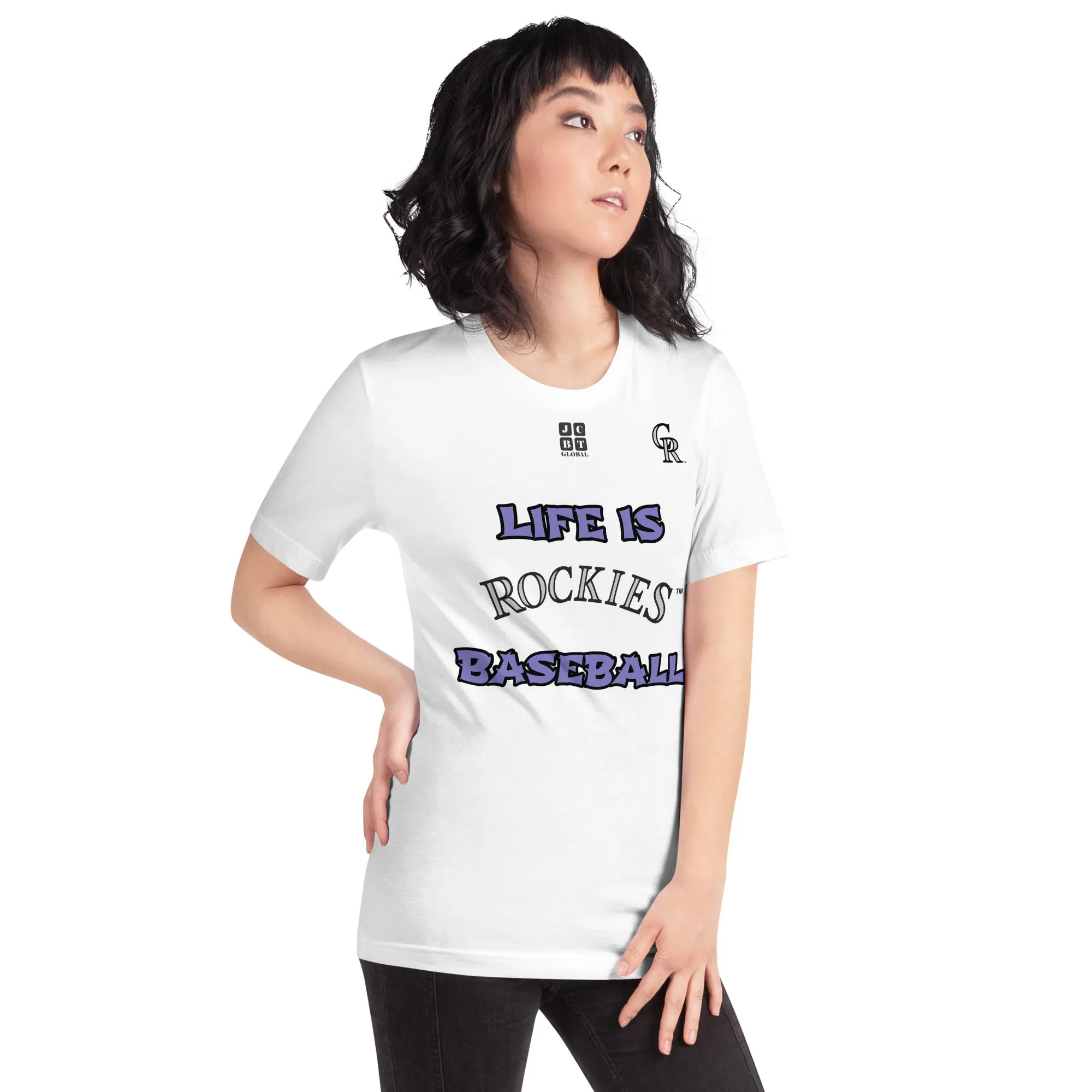 Unisex t-shirt "20105-0011-09 Life Is Rockies Baseball (Black Logo)"