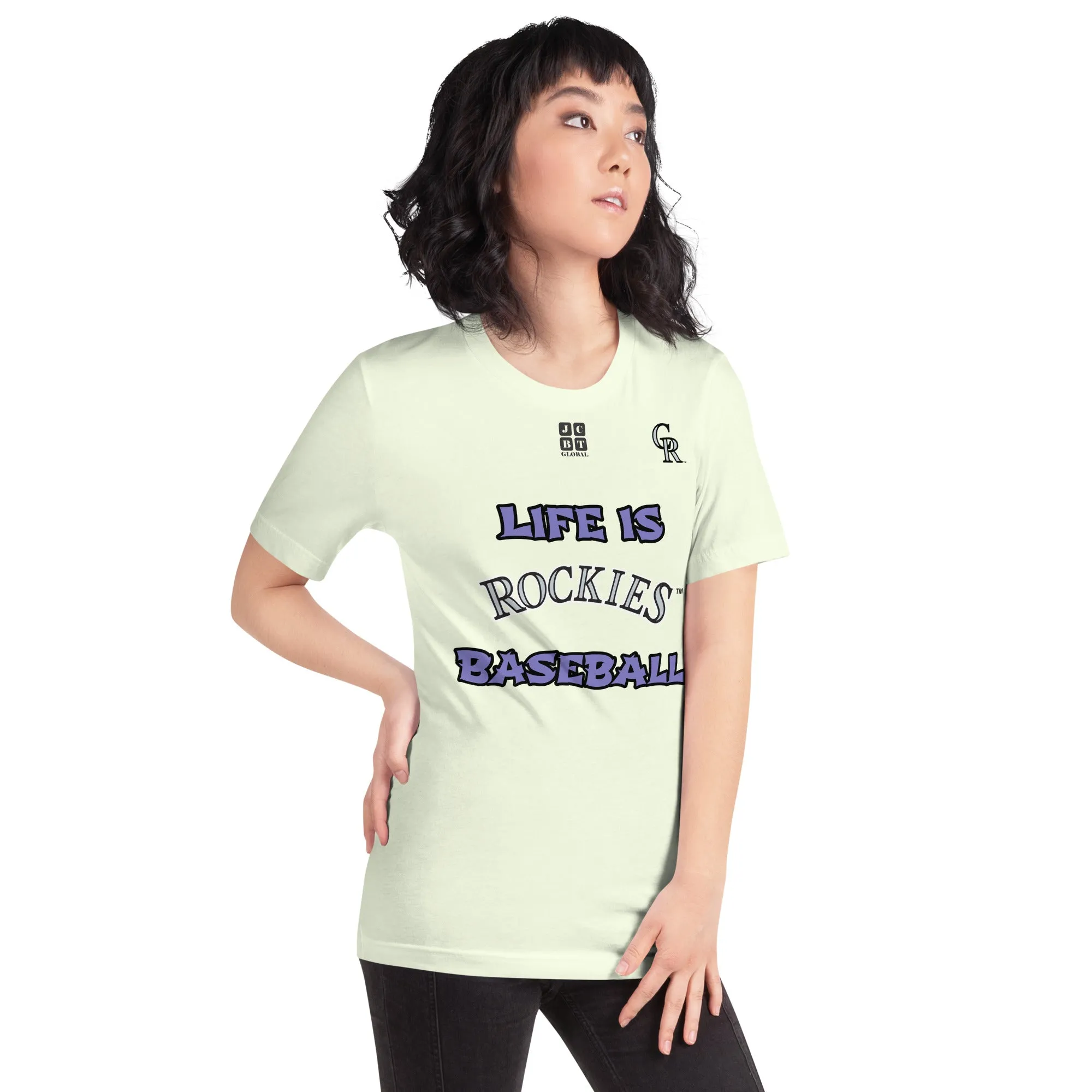 Unisex t-shirt "20105-0011-09 Life Is Rockies Baseball (Black Logo)"