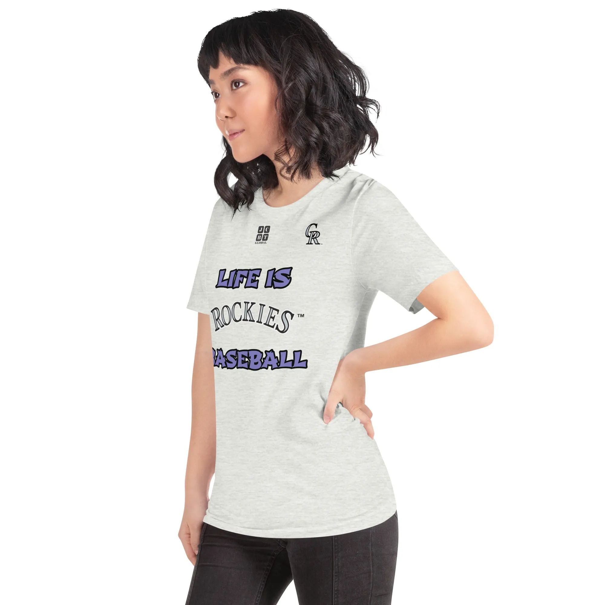 Unisex t-shirt "20105-0011-09 Life Is Rockies Baseball (Black Logo)"